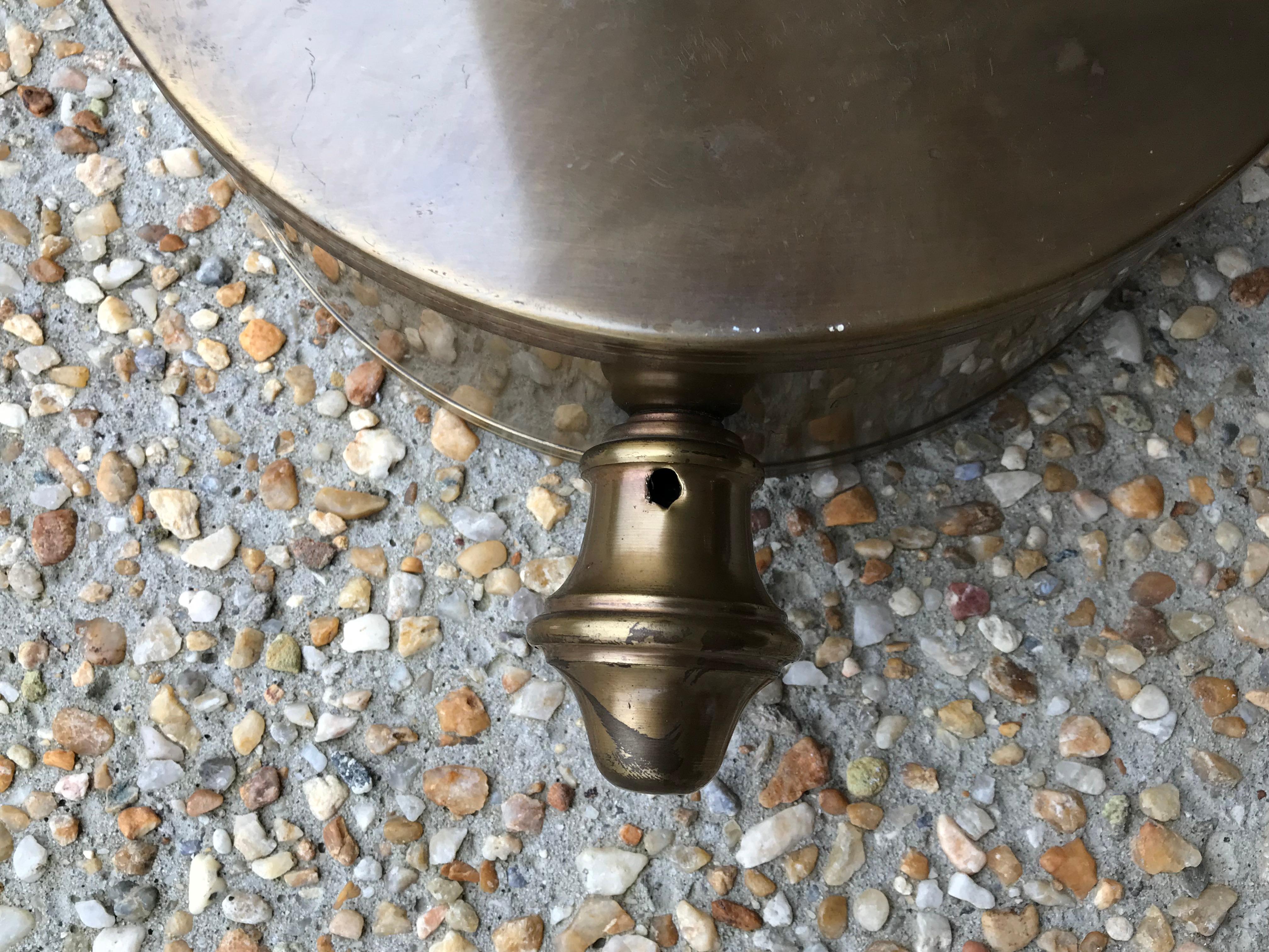 1960s Italian Brass 'Pocket-Watch' Style Indoor or Outdoor Wall Sconce 5