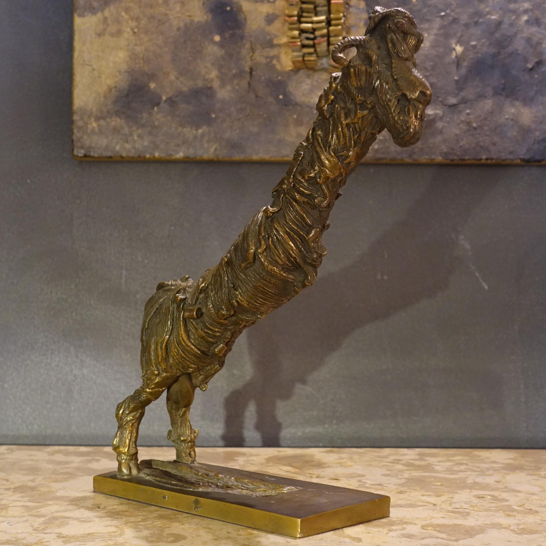 Mid-20th Century 1960's Italian Bronze Ram Sculpture