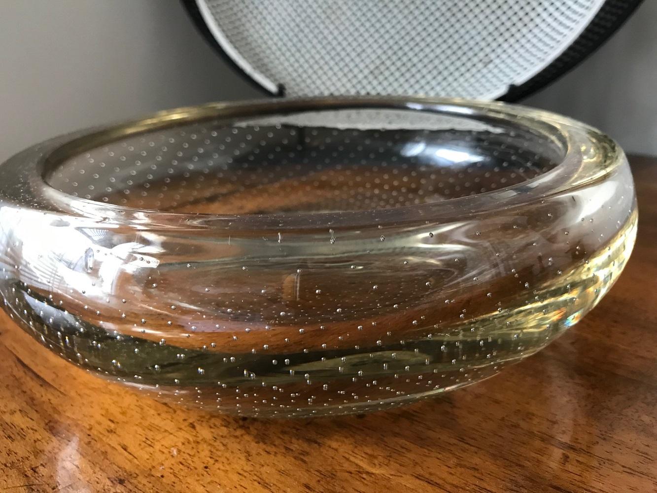 1960's Italian bubble glass bowl 1