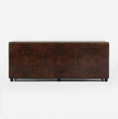 1960s Italian Burr Walnut Veneer Sideboard