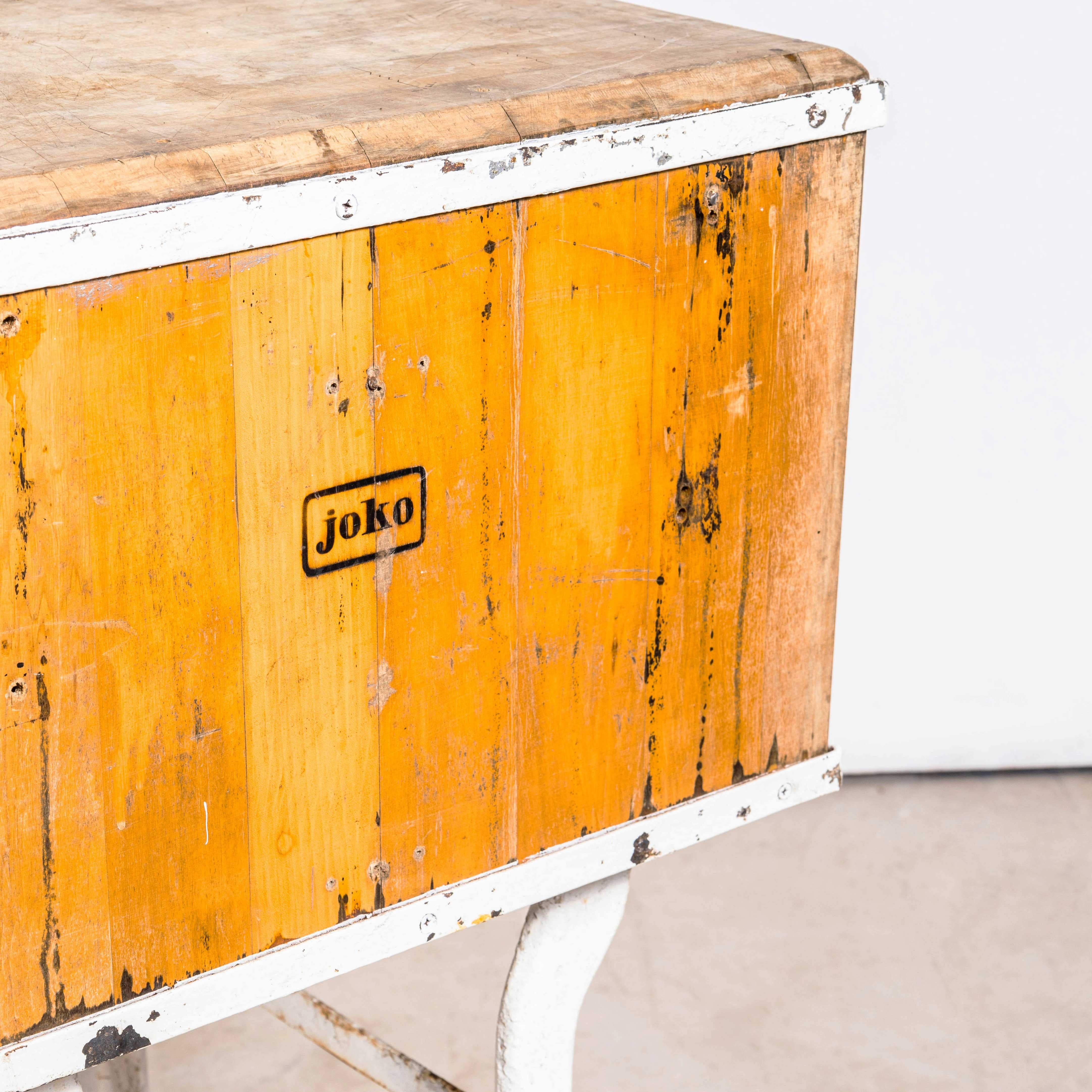 1960's Italian Butchers Block By Joko - With Cast Base For Sale 1
