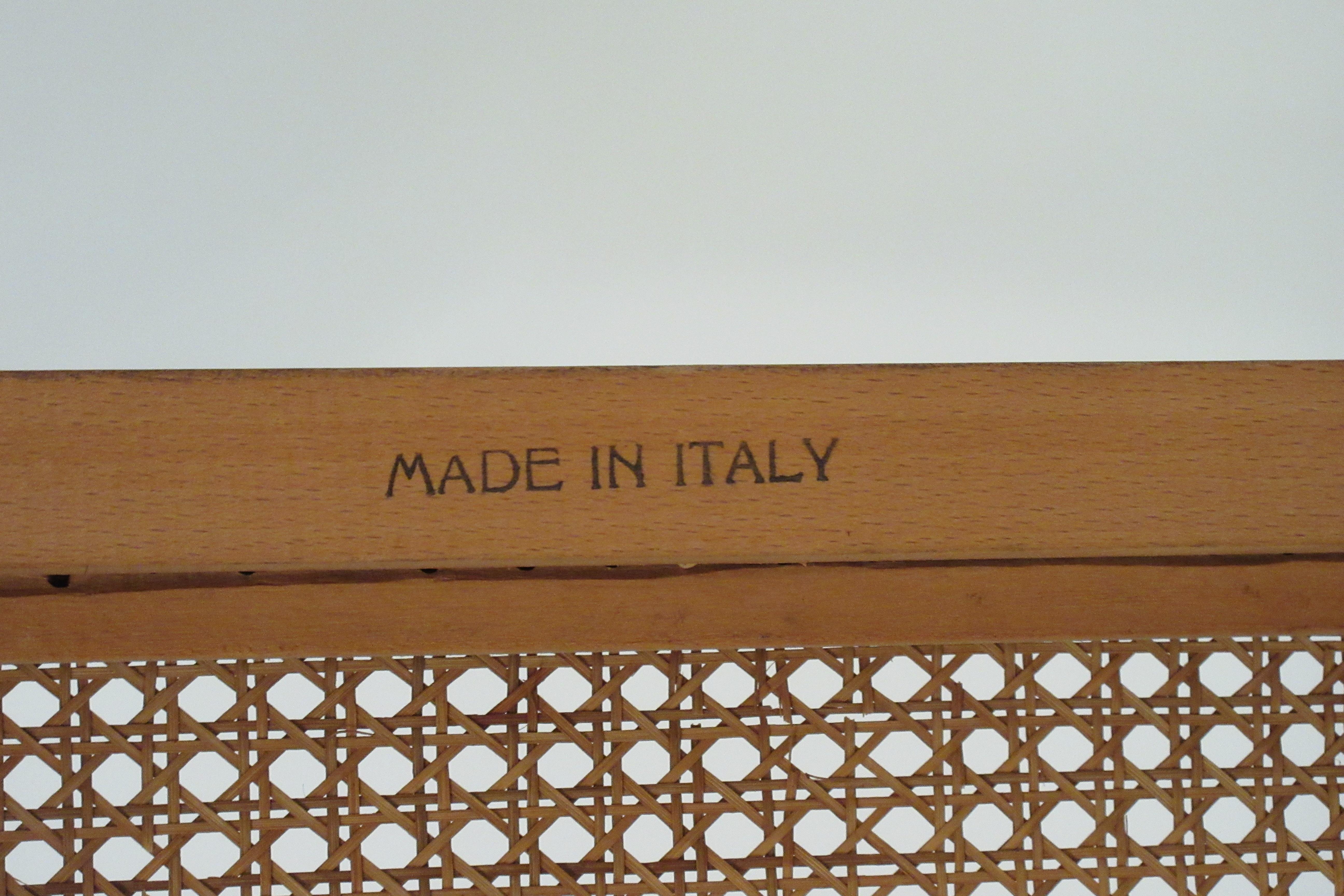 1960s Italian Caned Bench 10