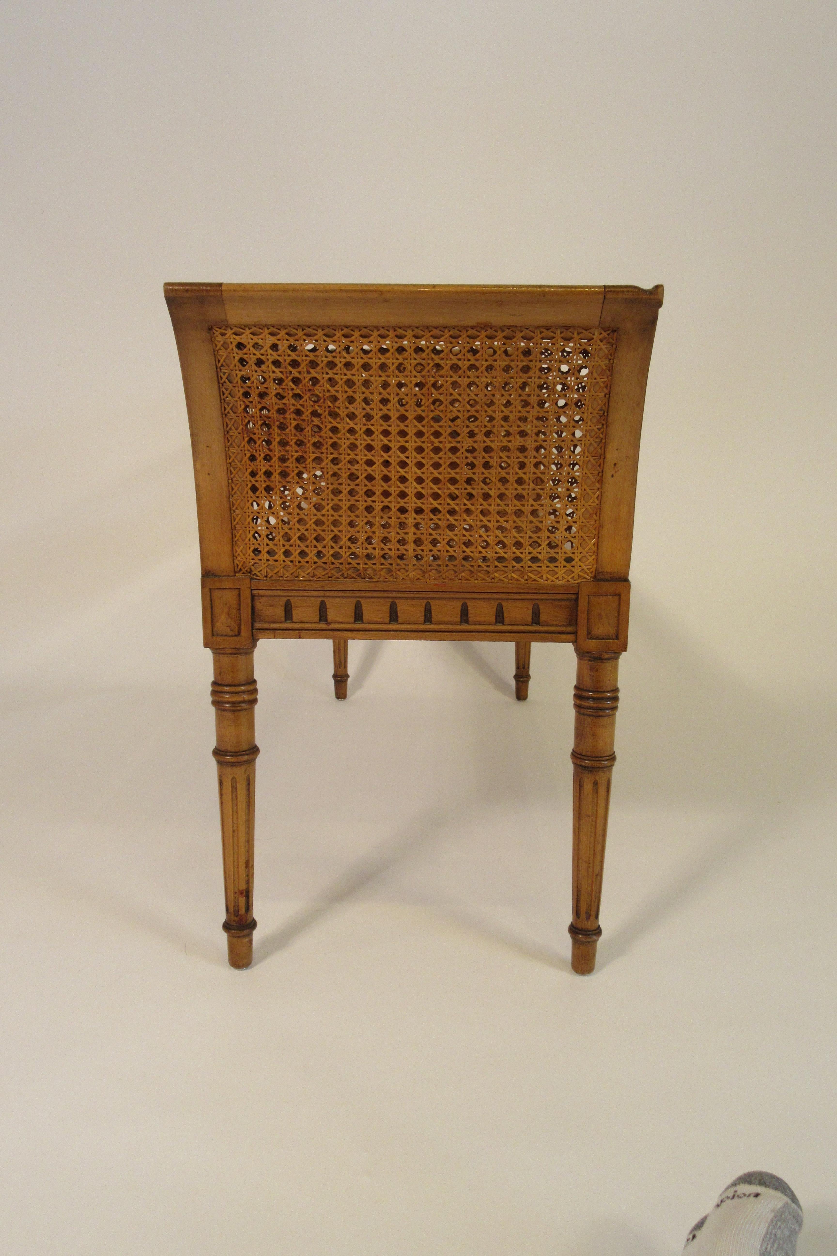 1960s Italian Caned Bench 2