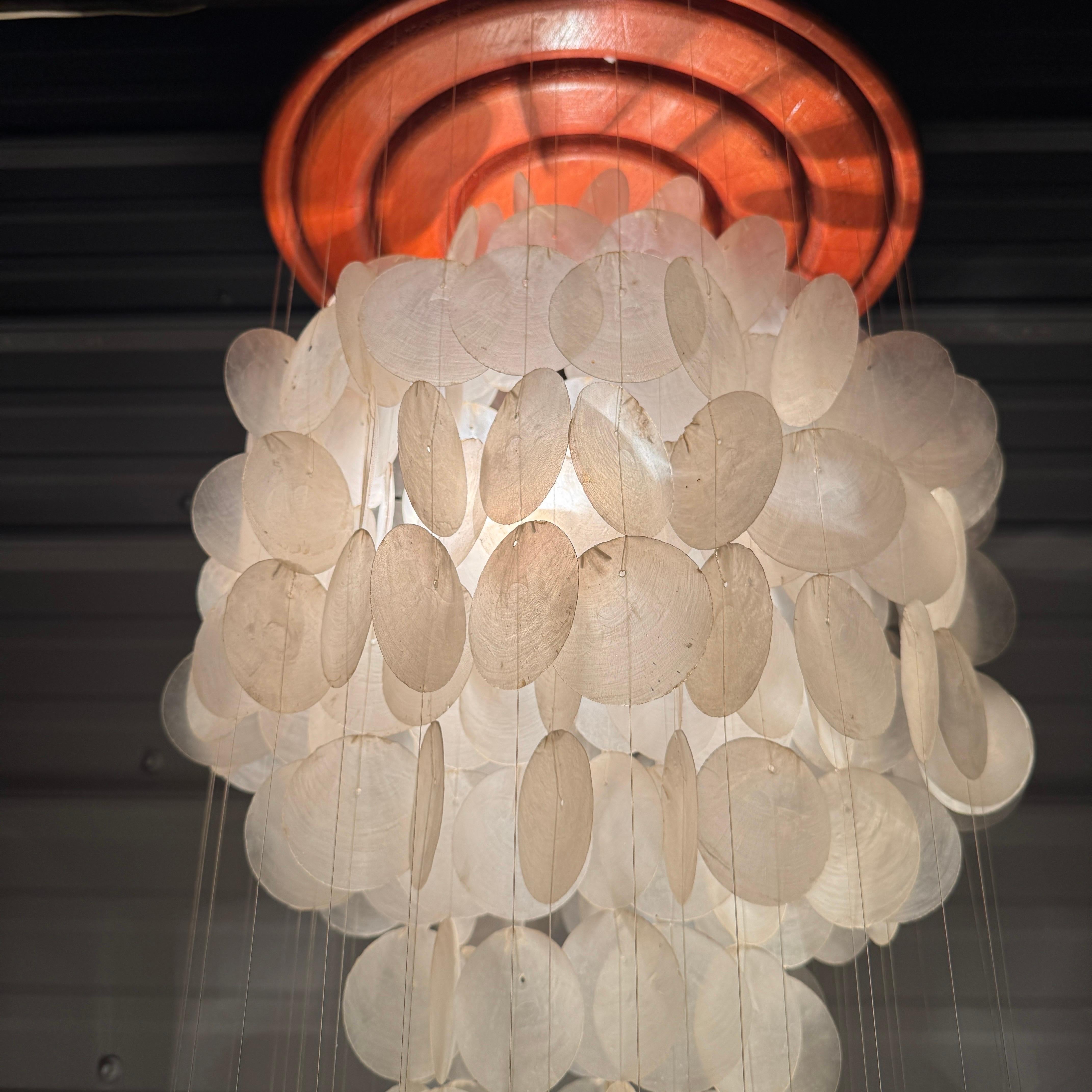 Lámpara italiana de capiz de los años 60 al estilo de Verner Panton en venta 4