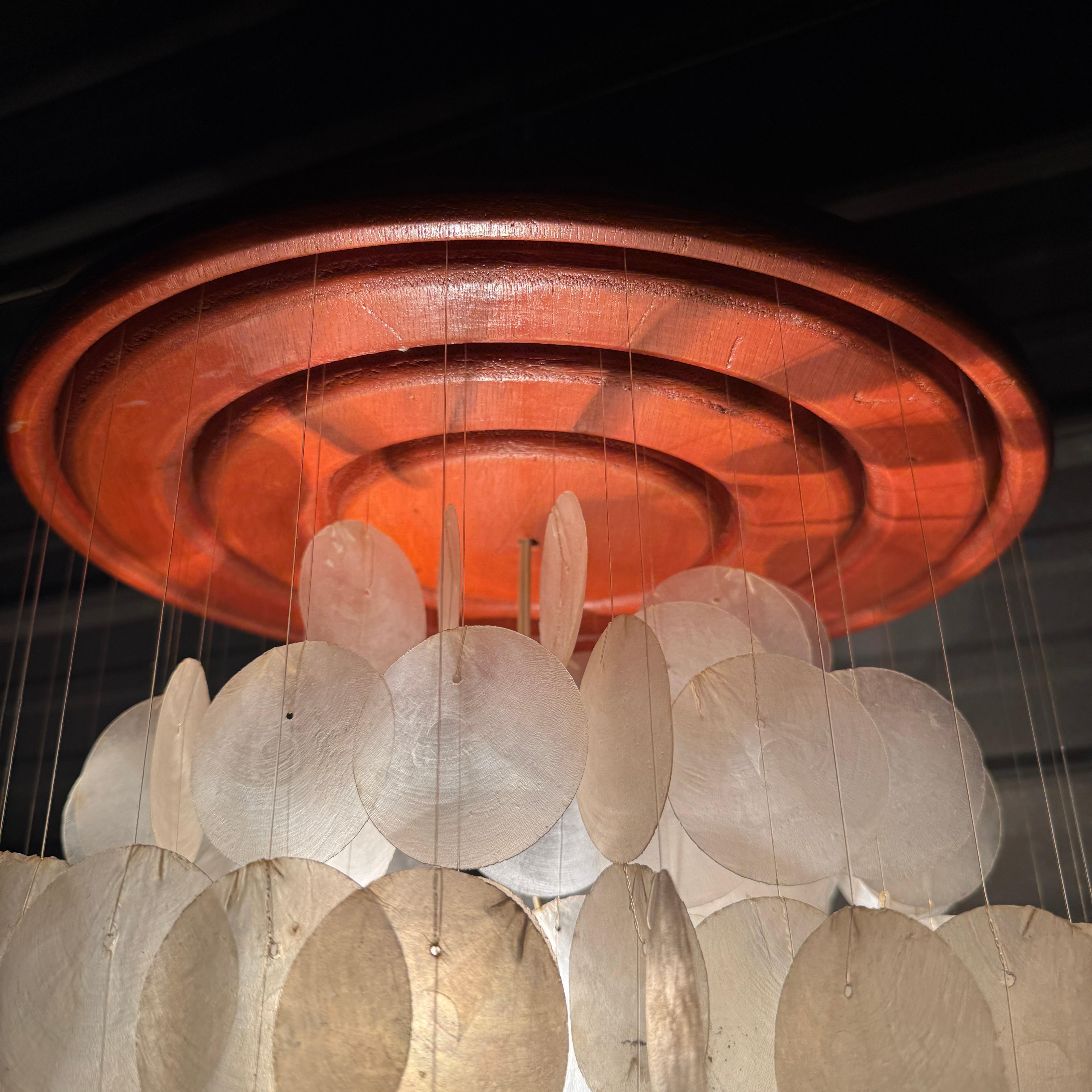 Lámpara italiana de capiz de los años 60 al estilo de Verner Panton en venta 5