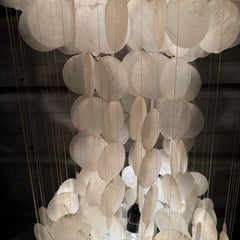 Italienischer Kapiz-Muschel-Kronleuchter aus den 1960er Jahren im Stil von Verner Panton