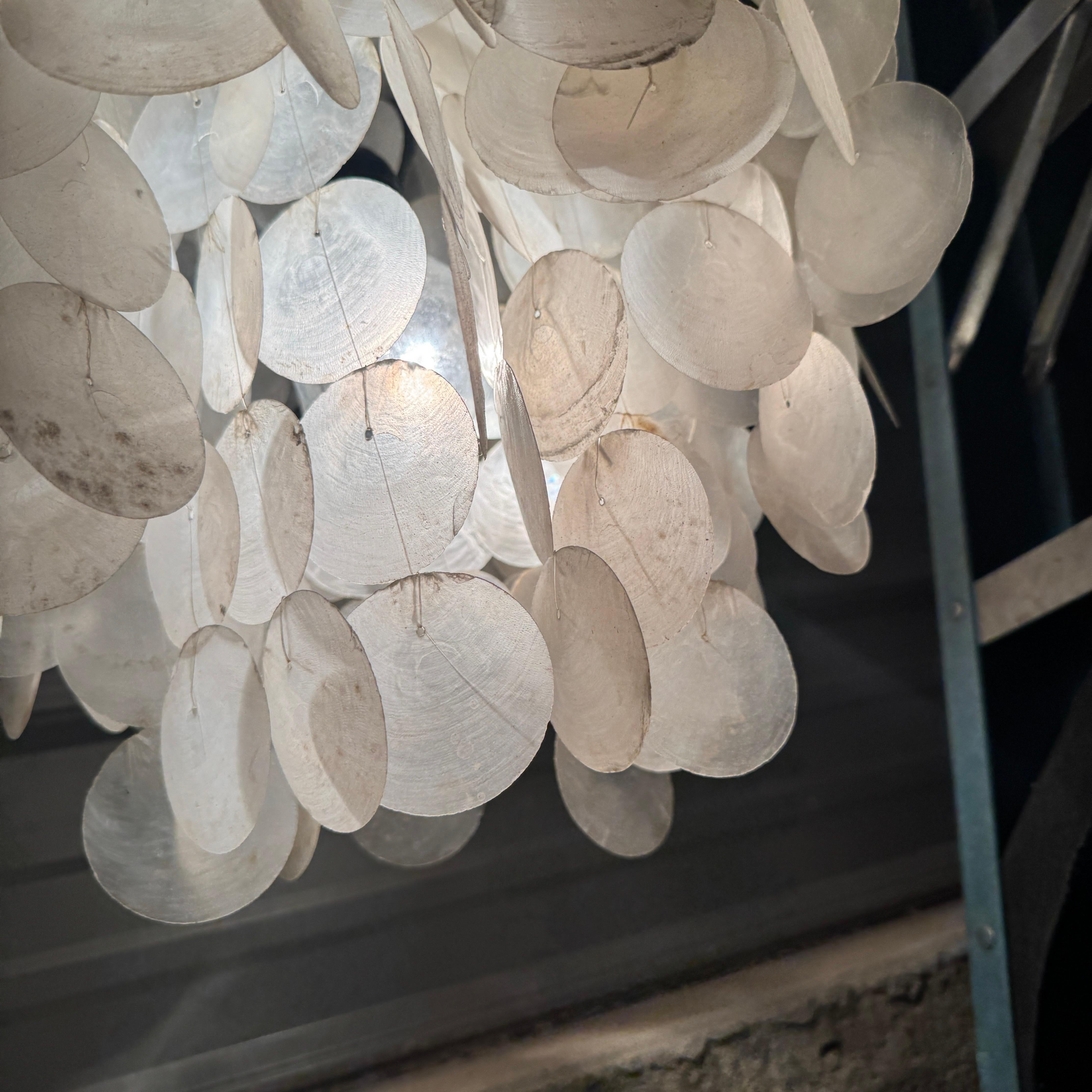 Lámpara italiana de capiz de los años 60 al estilo de Verner Panton en venta 3