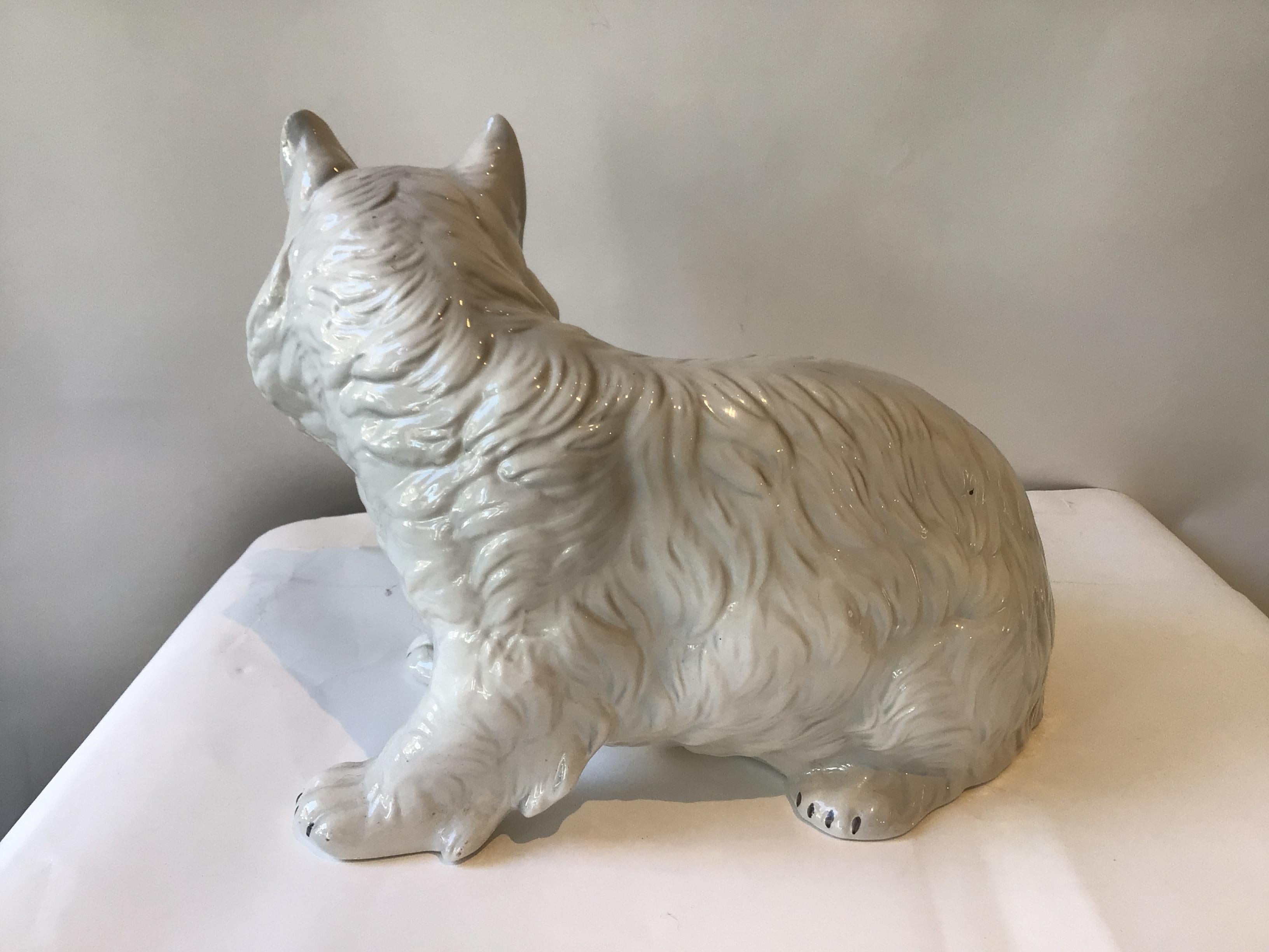 Mid-20th Century 1960s Italian Ceramic Cat