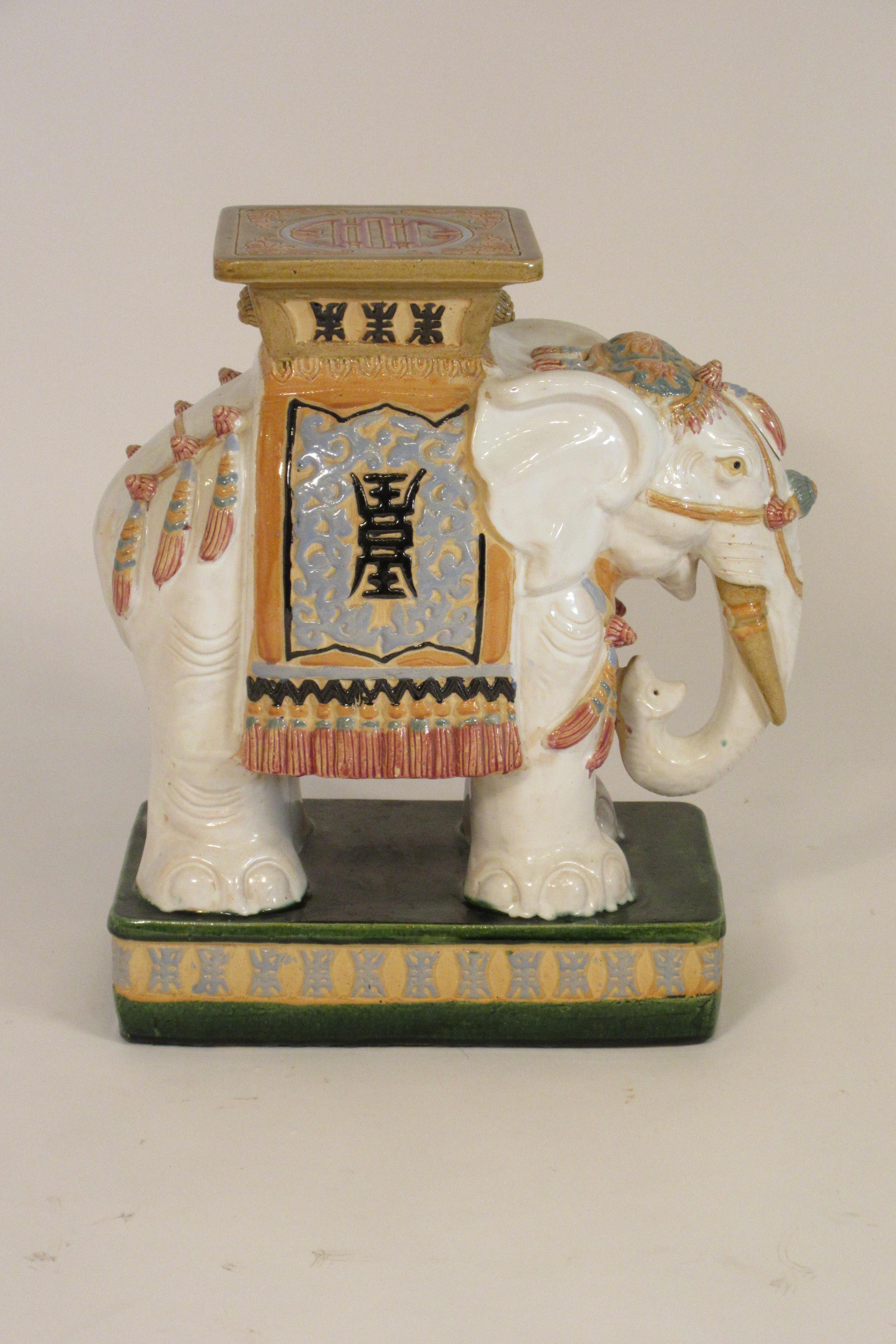 ceramic elephant stool