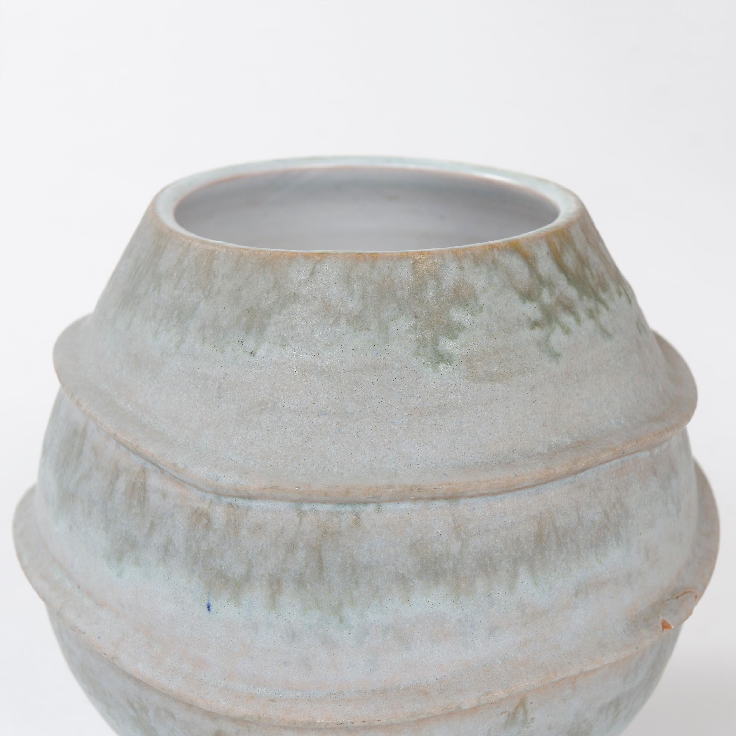 Mid-Century Modern 1960s Italian Ceramic Footed Vase by Raymor