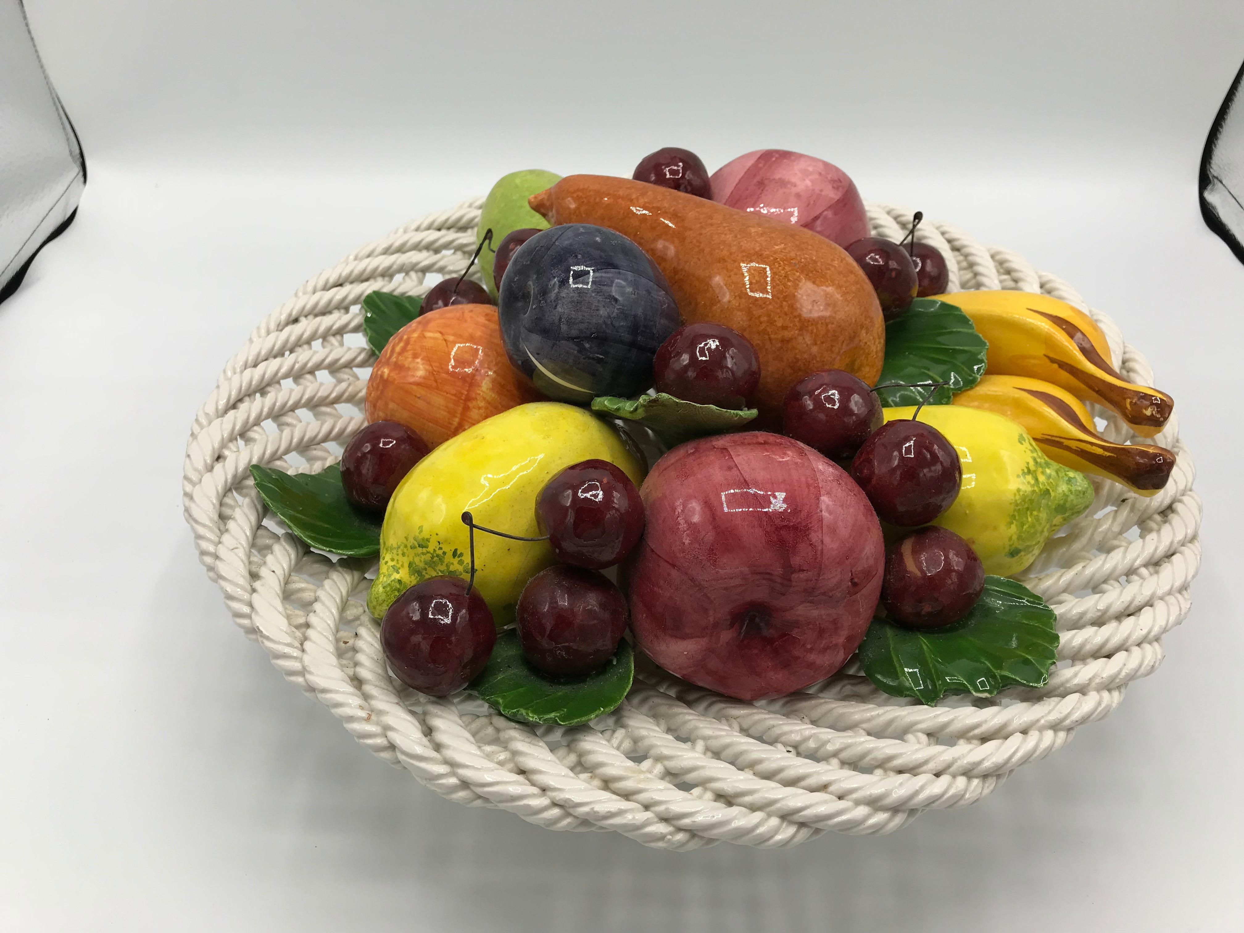 ceramic fruit bowl made in italy