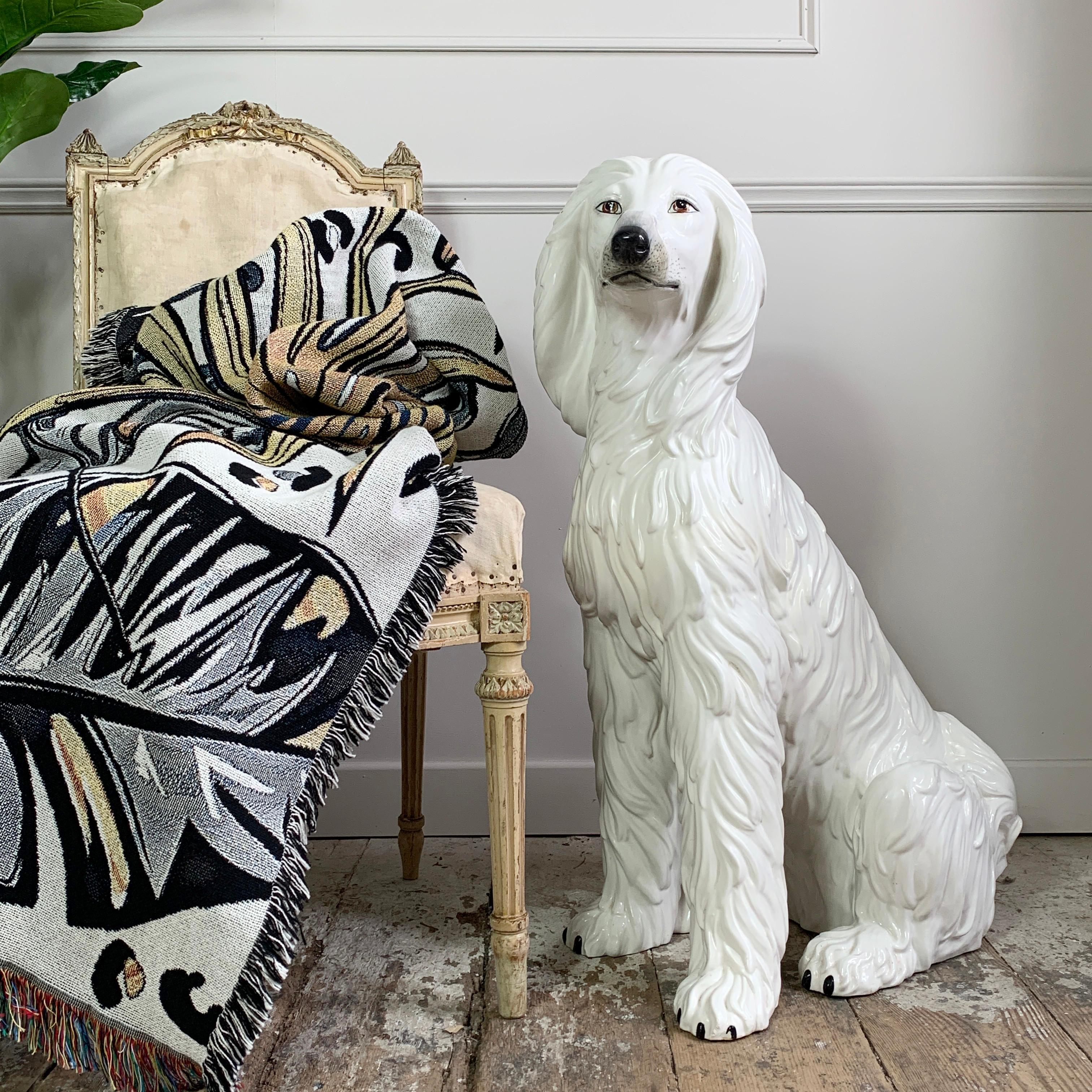 afghan hound statue