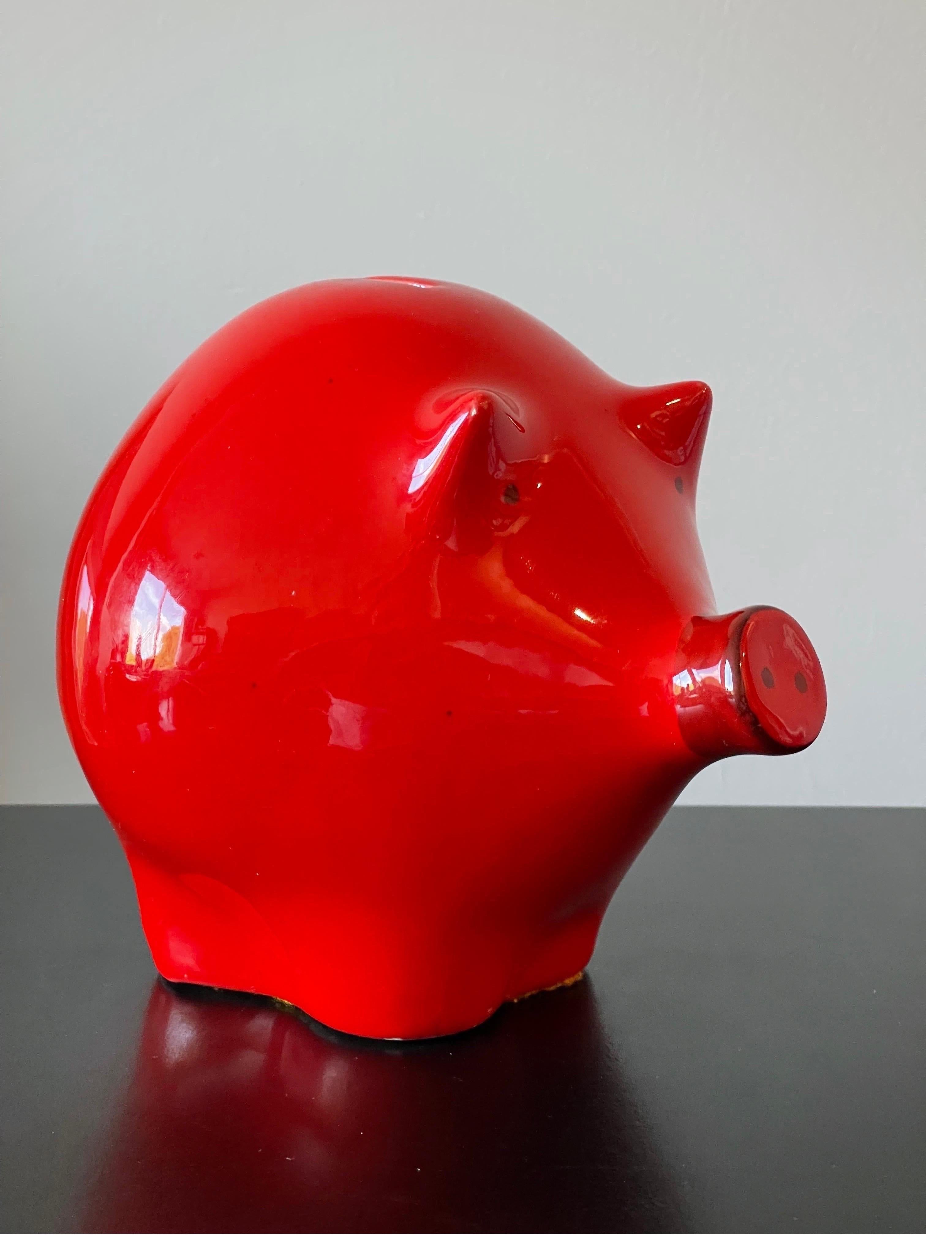 1960's Italian Ceramic Piggy Bank by Baldelli for Raymor For Sale 3
