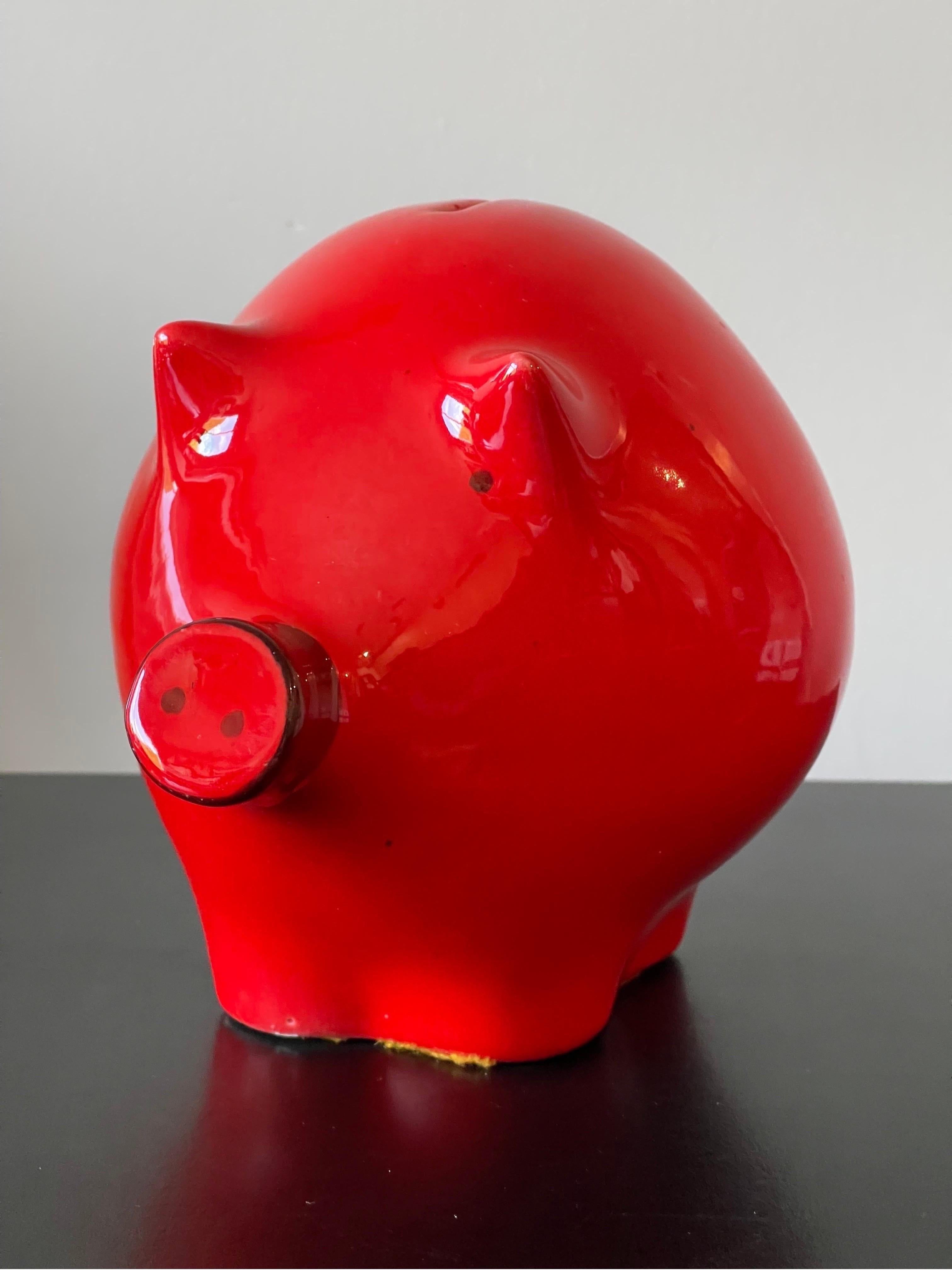 1960's Italian Ceramic Piggy Bank by Baldelli for Raymor For Sale 4