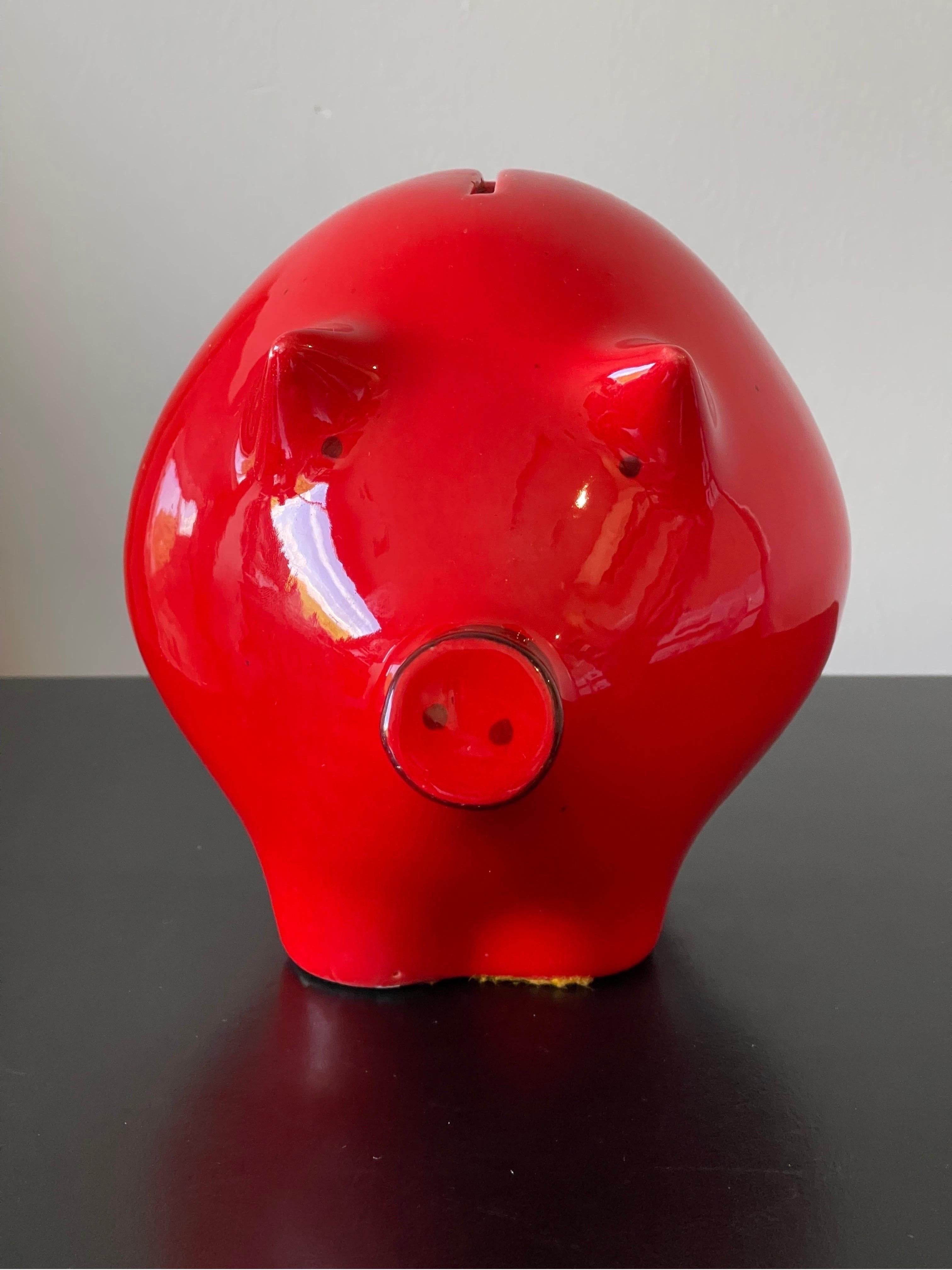 1960's Italian Ceramic Piggy Bank by Baldelli for Raymor For Sale 5