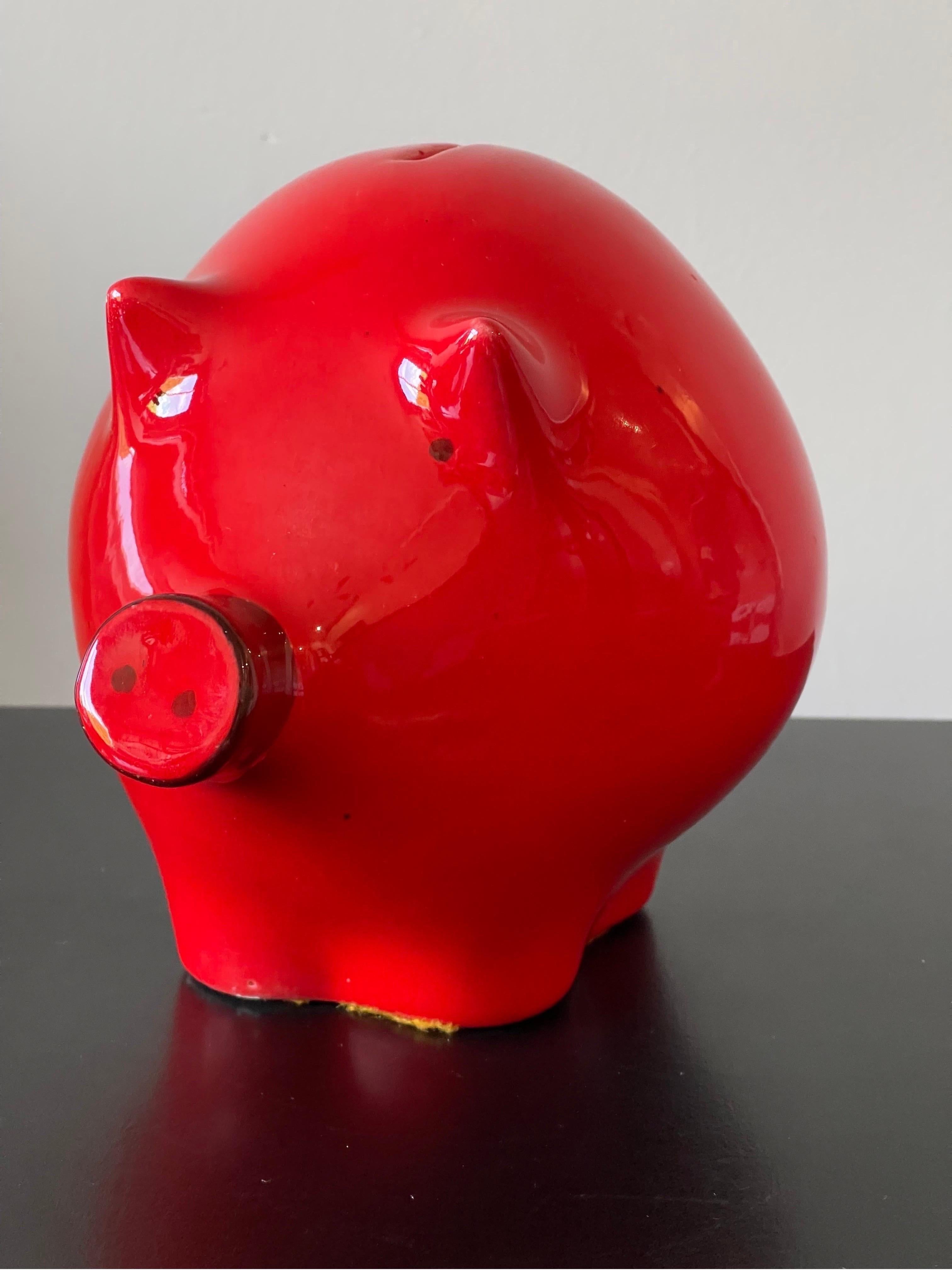 1960's Italian Ceramic Piggy Bank by Baldelli for Raymor For Sale 8