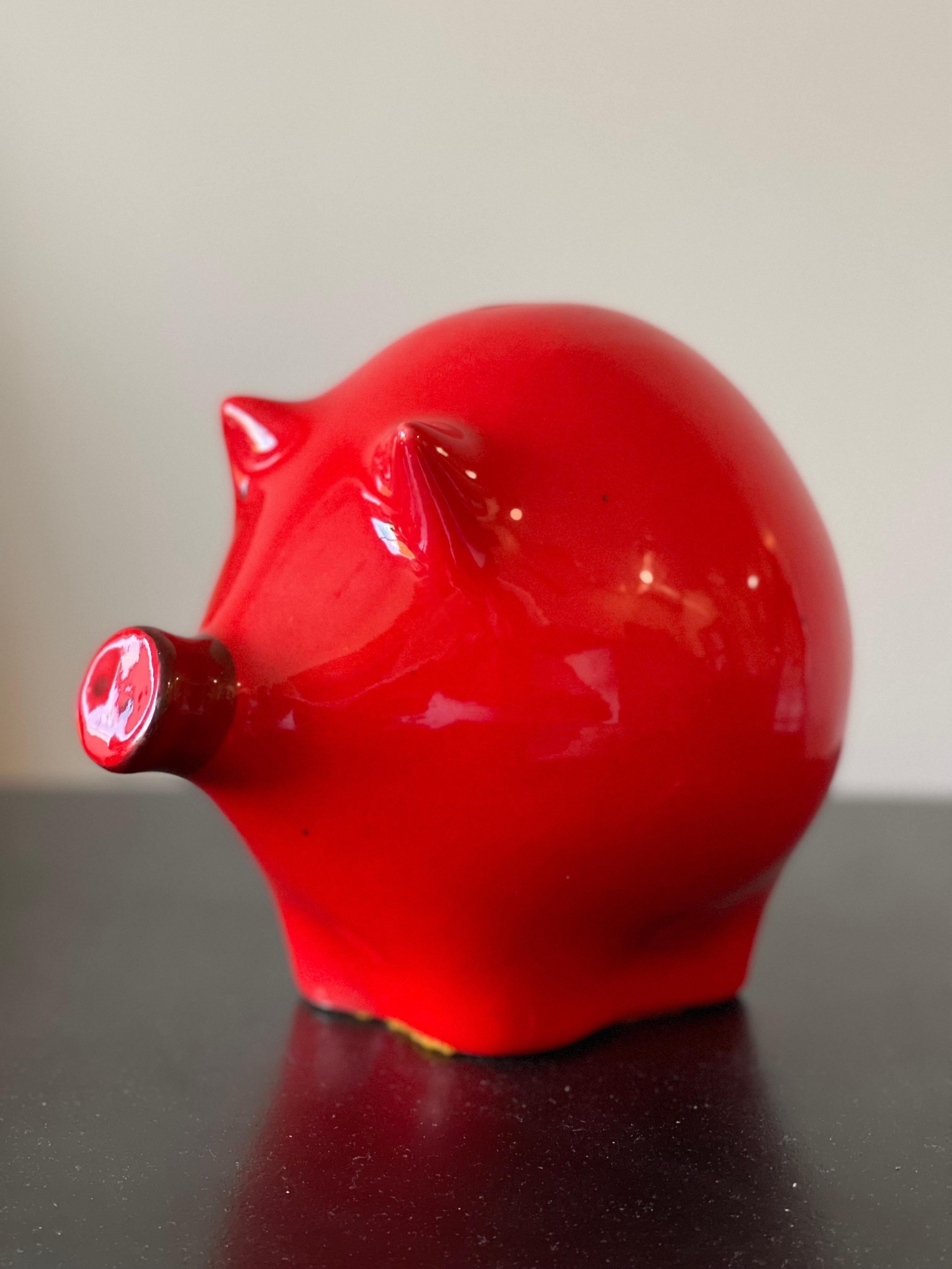 1960's Italian Ceramic Piggy Bank by Baldelli for Raymor For Sale 9