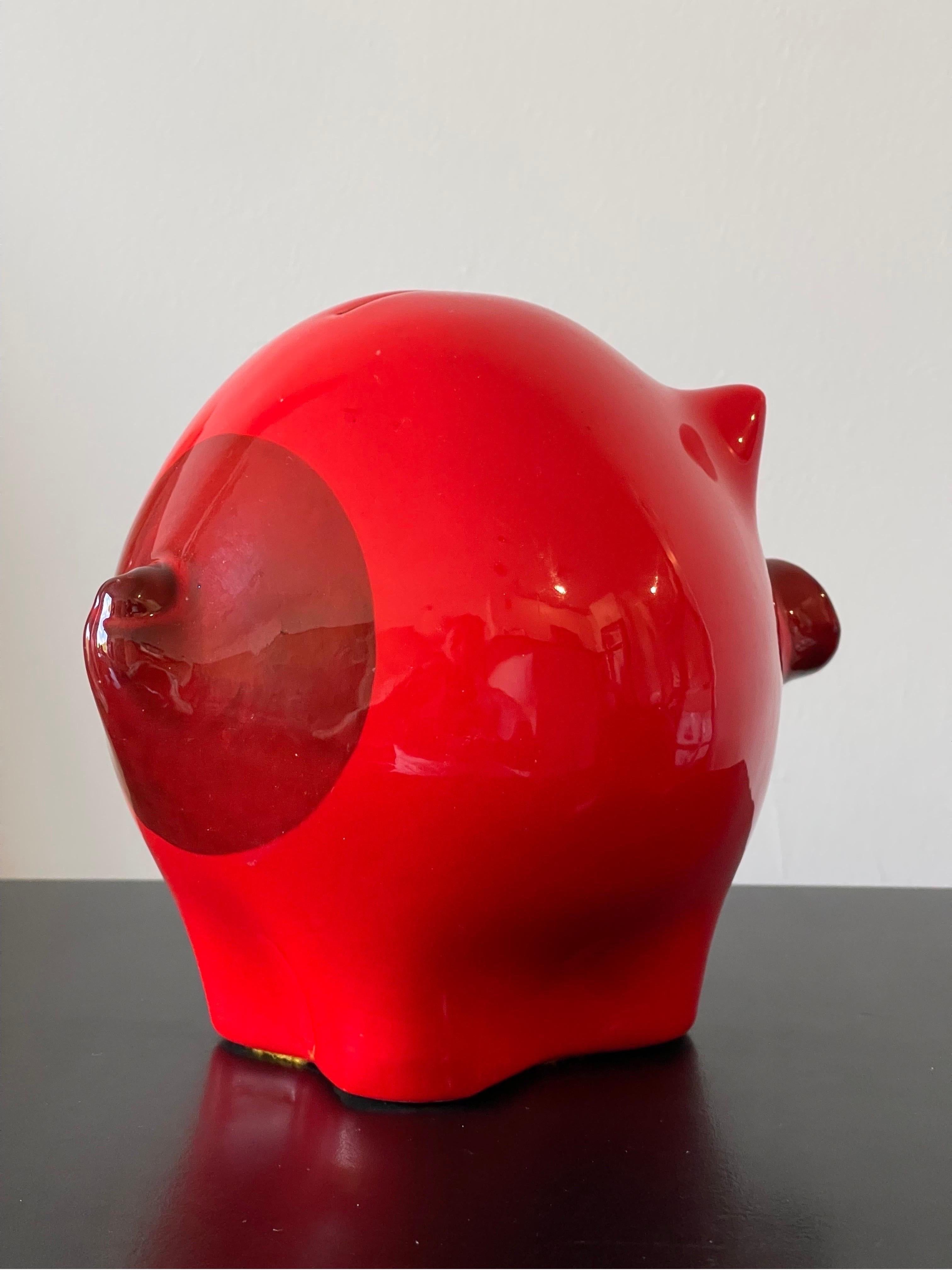 Mid-20th Century 1960's Italian Ceramic Piggy Bank by Baldelli for Raymor For Sale