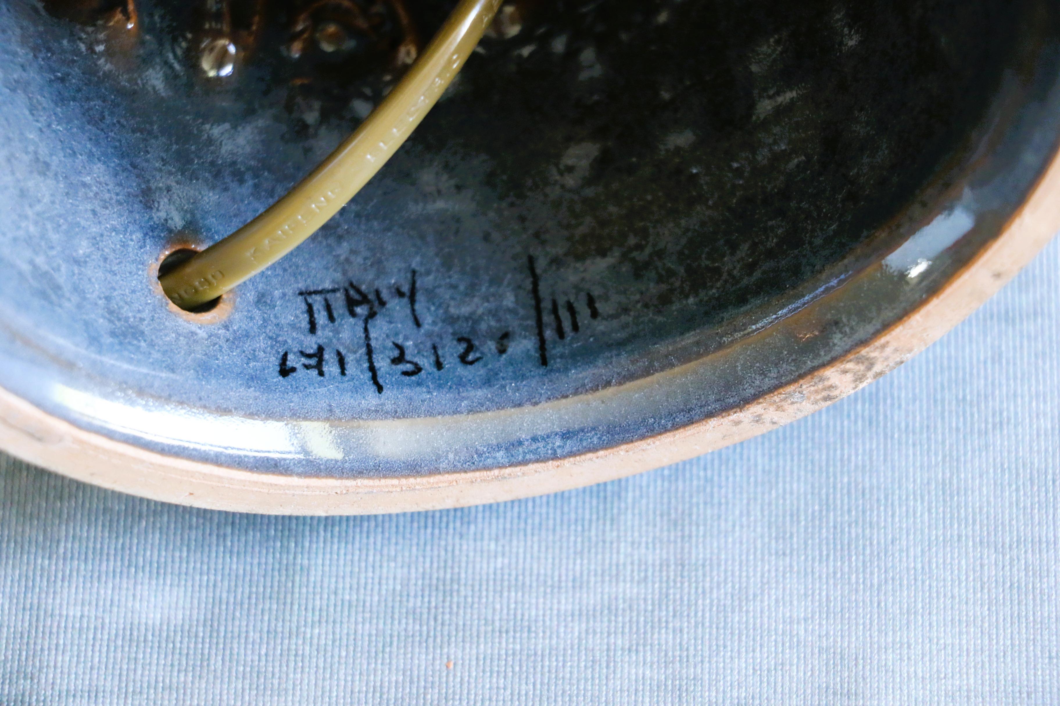 Italiano Lampada da tavolo in ceramica italiana del 1960 di Romacrea, Roma in vendita