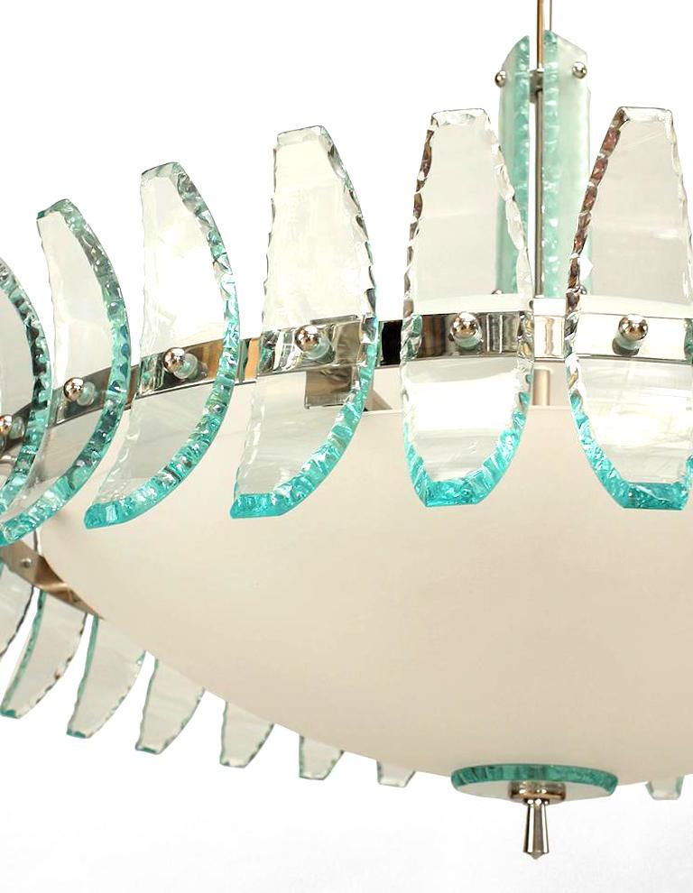 Mid-Century Modern 1960s Italian Chandelier Attributed to Fontana Arte For Sale