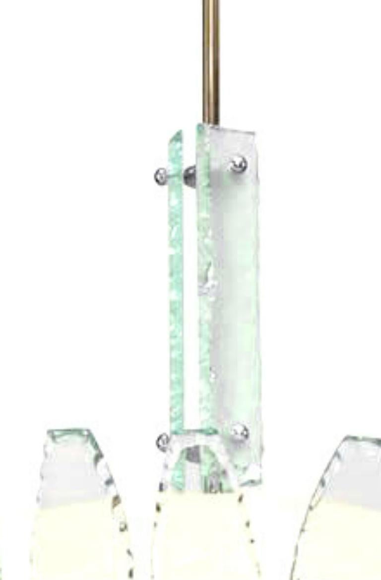 1960s Italian Chandelier Attributed to Fontana Arte In Good Condition For Sale In Queens, NY