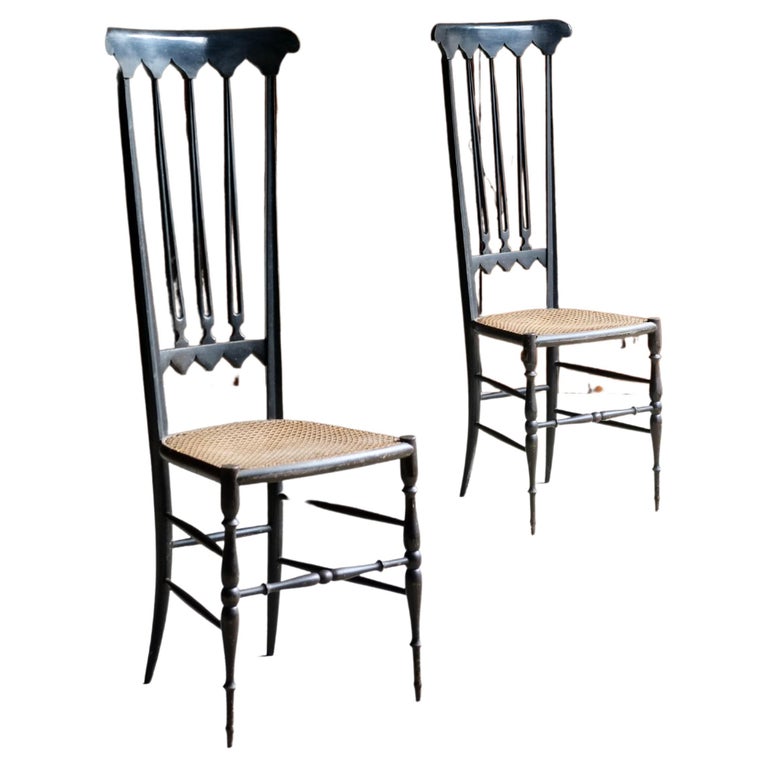 1960's Italian Chiavari Cane Chairs For Sale at 1stDibs