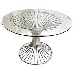 1960s Italian Chrome Tulip "Margot" Dining Table, by Gastone Rinaldi for RIMA