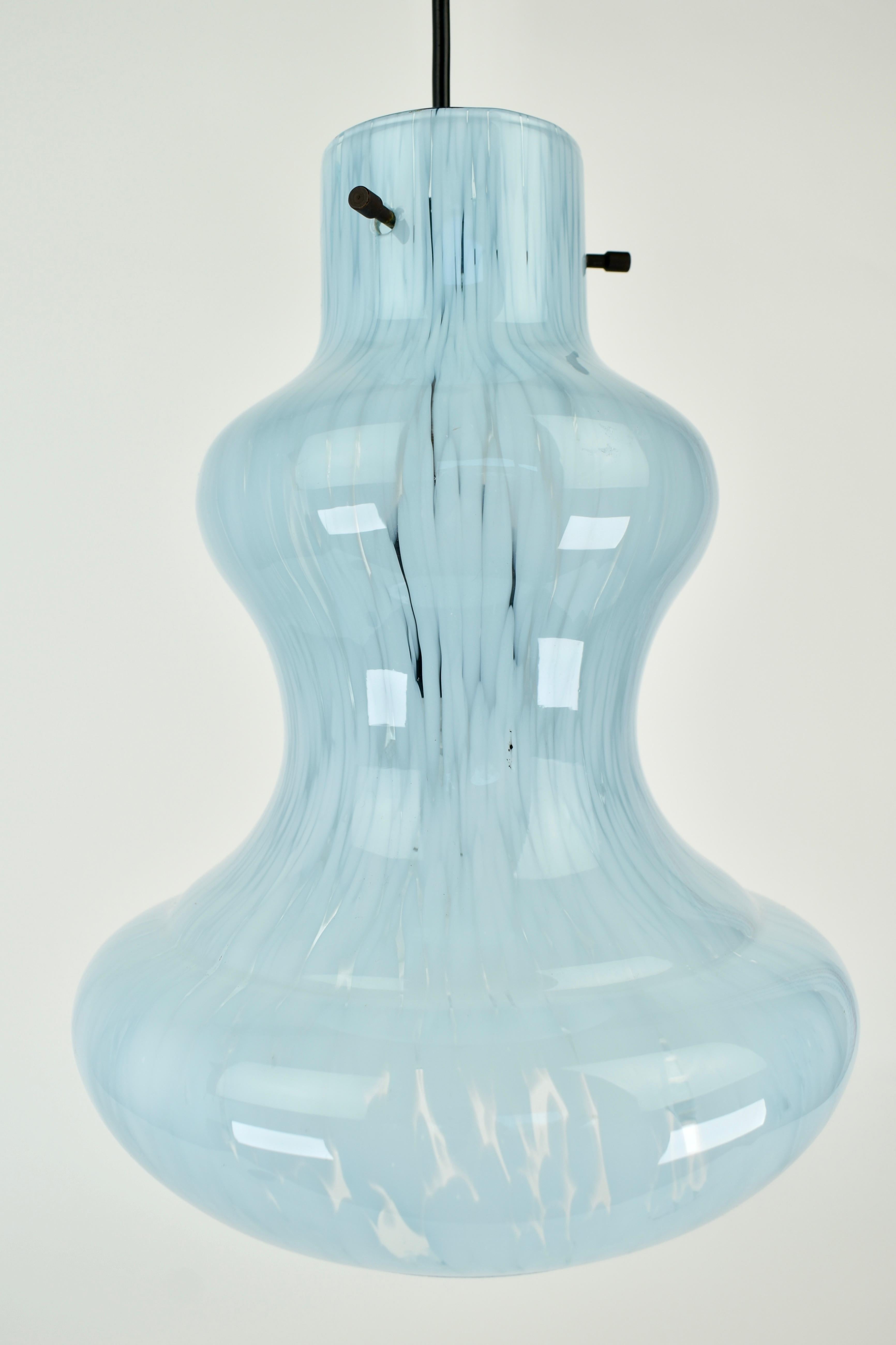Lampada a sospensione in vetro a nuvola italiana del 1960 in vendita 1