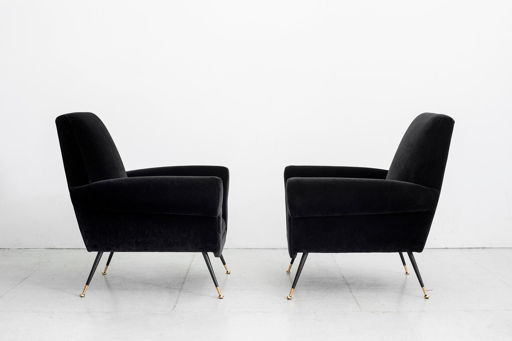 Leather 1960s Italian Club Chairs