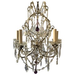 Used 1960s Italian Crystal Chandelier