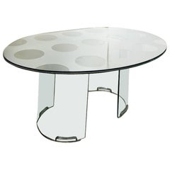 1960's Italian Crystal Dining Table Luigi Massoni for Gallotto & Radice