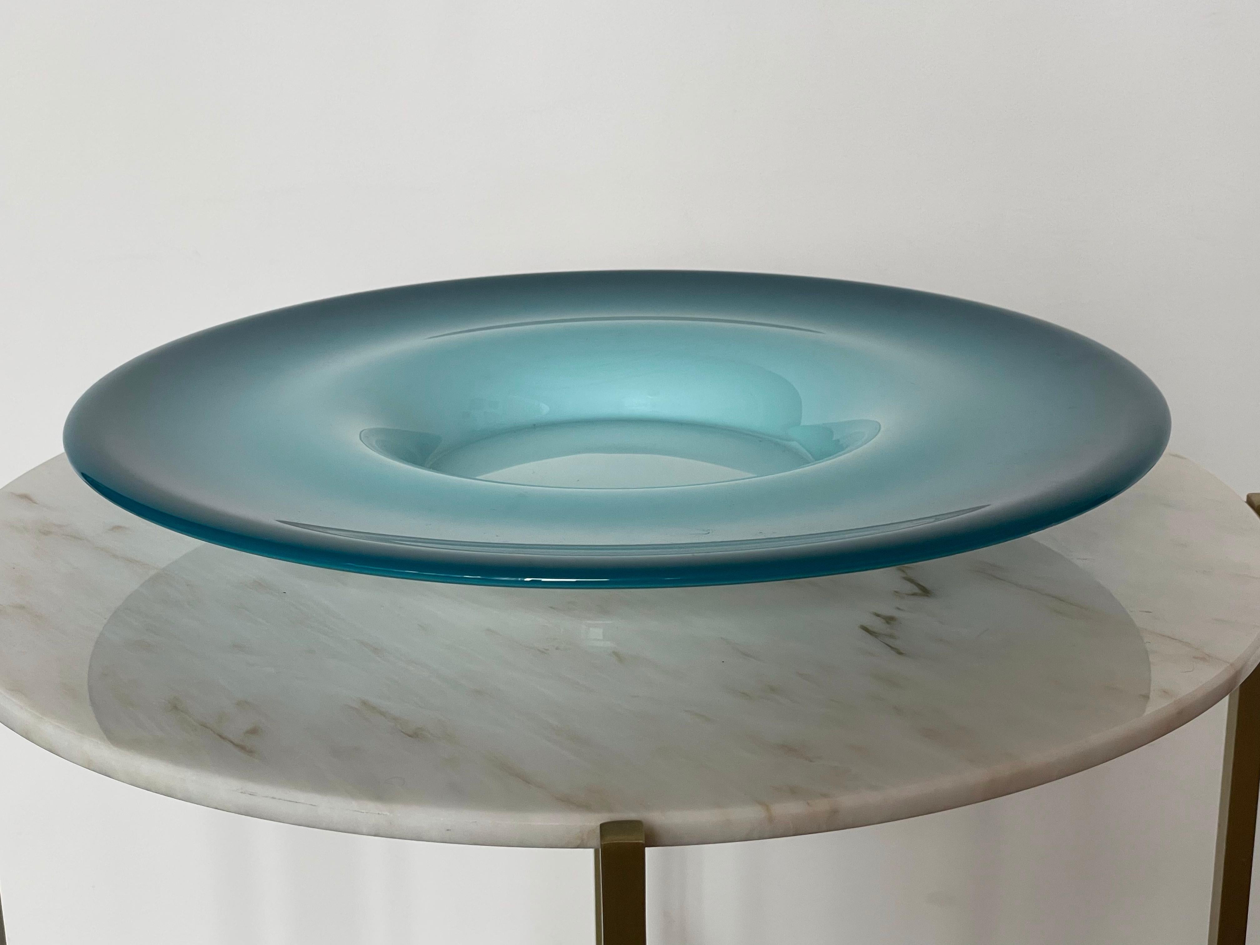 Glass 1960's Italian Decorative Centerpiece Plate For Sale