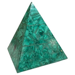 1960s Italian Decorative Malachite Pyramid