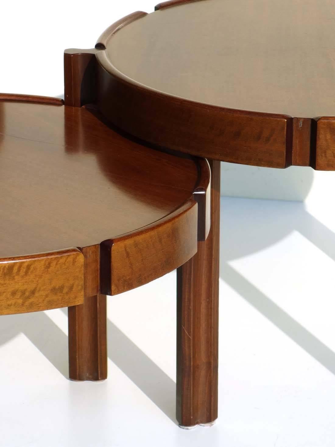 1960s Italian Design Wood Nasting Coffee Tables 1