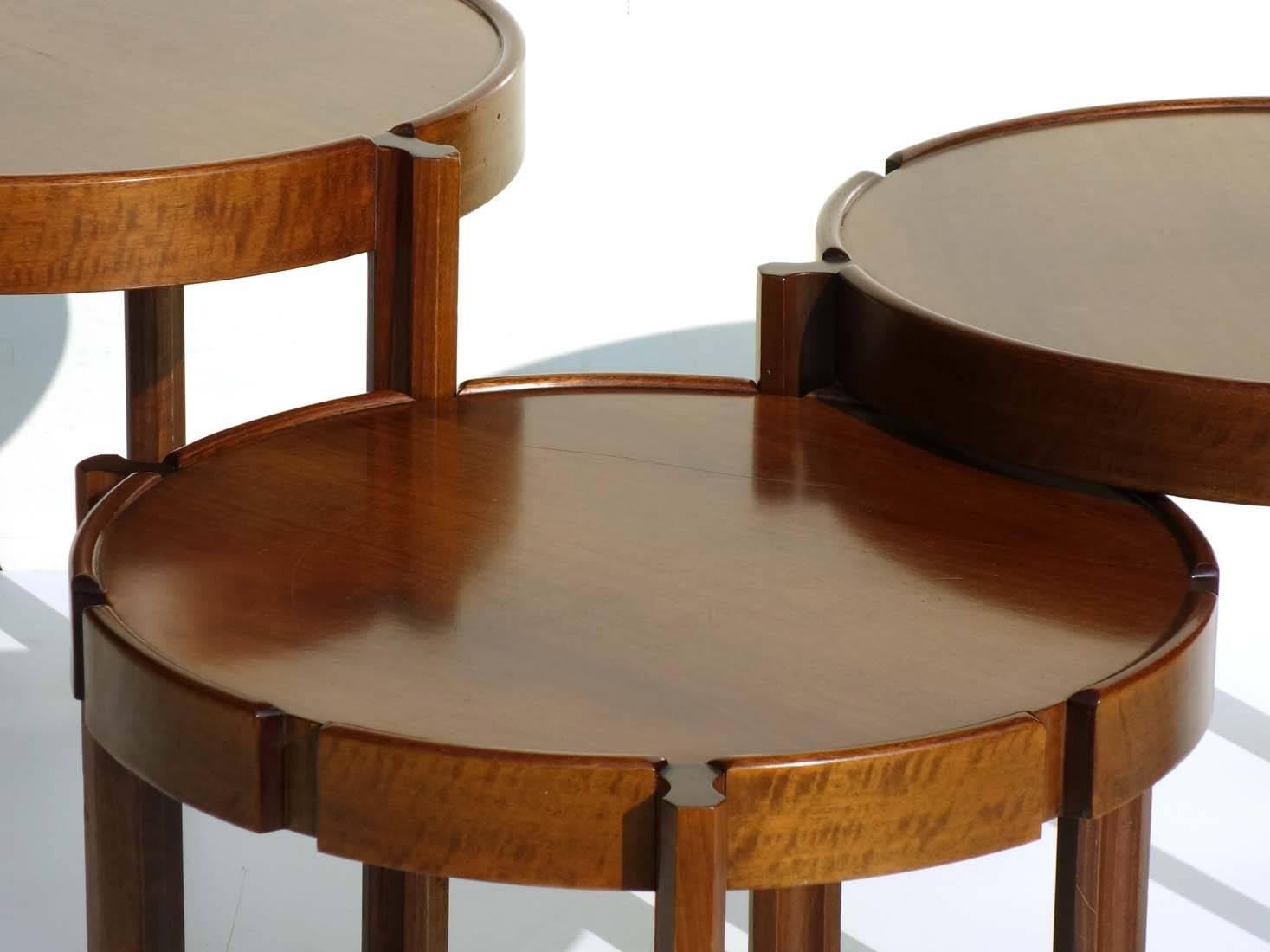 1960s Italian Design Wood Nasting Coffee Tables 2