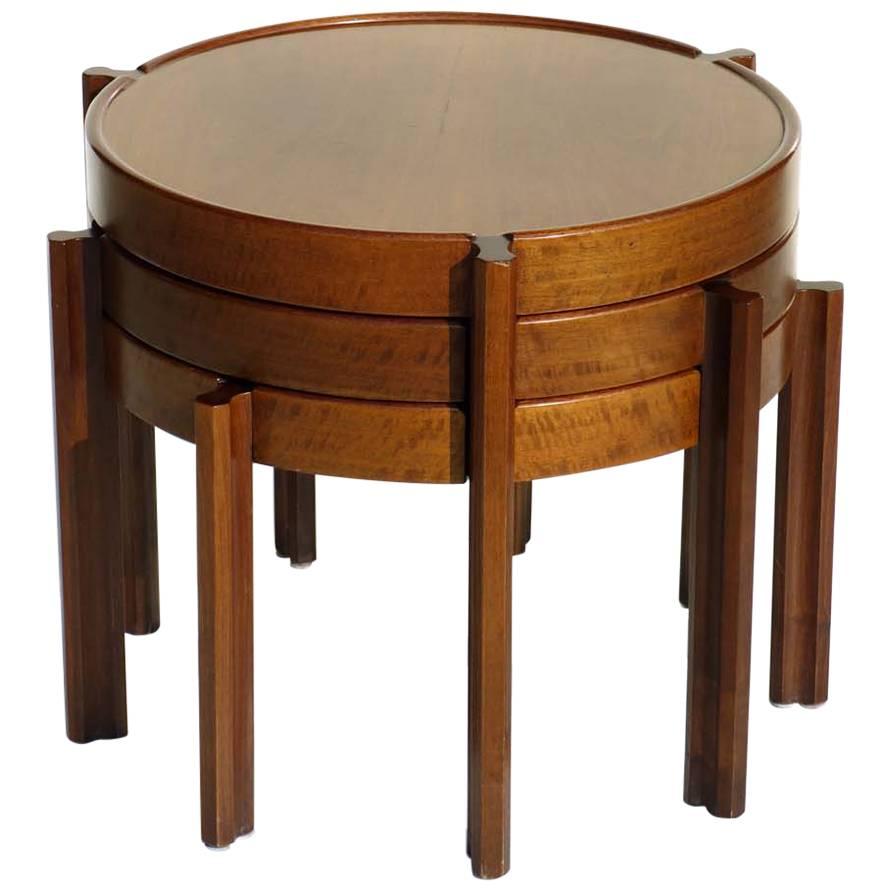 1960s Italian Design Wood Nasting Coffee Tables