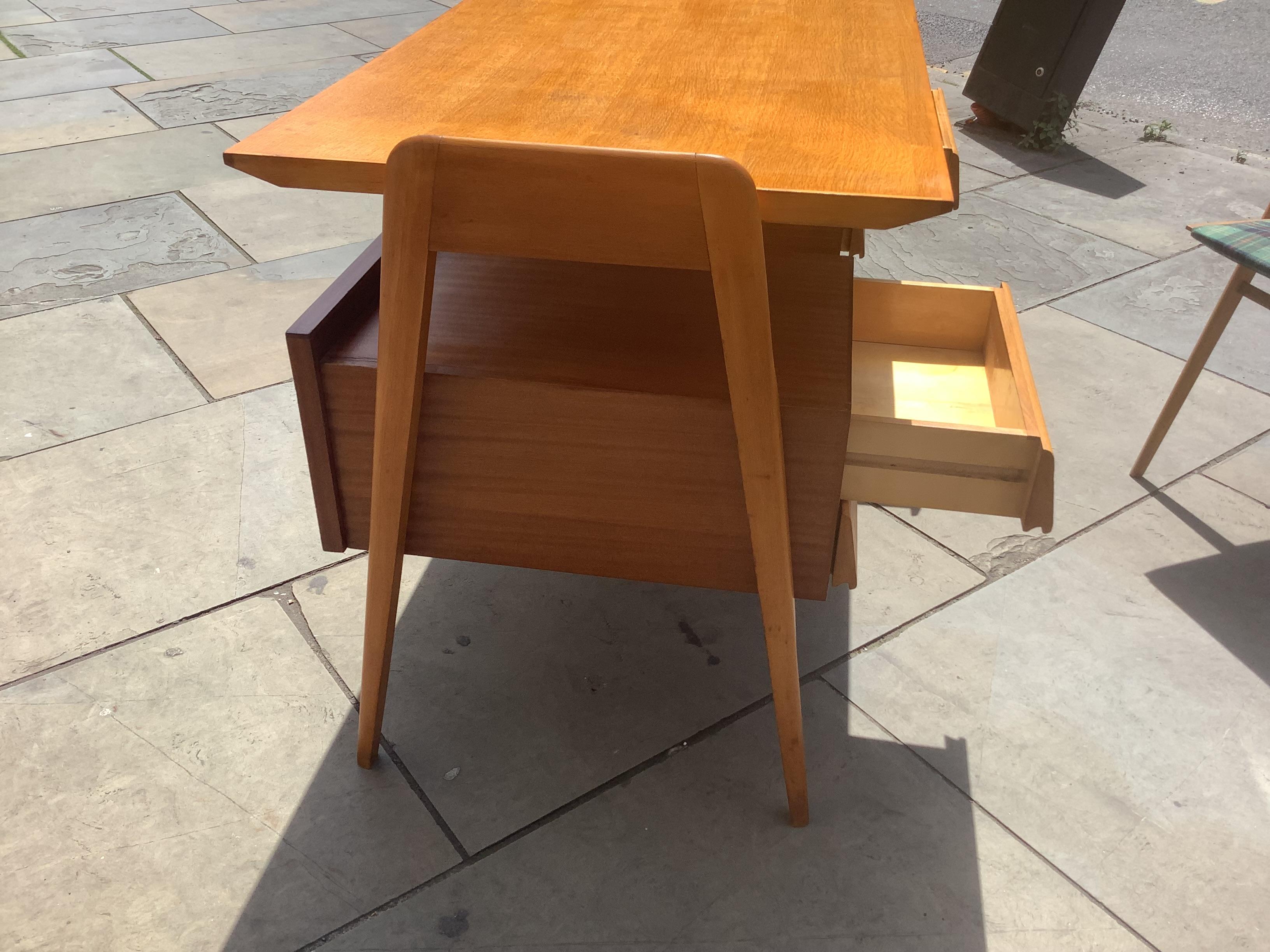 Ash 1960s Italian desk by Vittorio Dassi