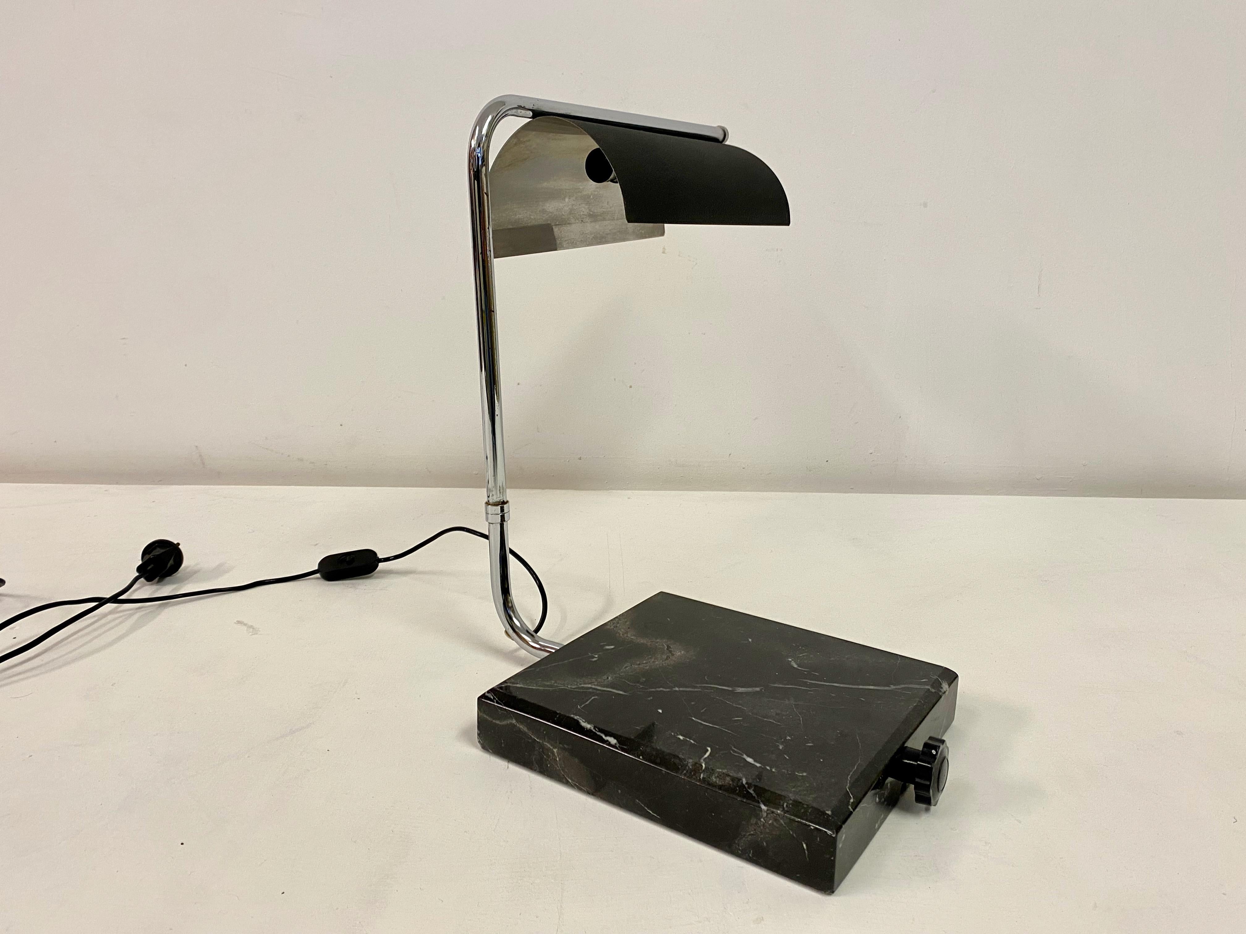 1960s Italian Desk Lamp with Marble Base For Sale 5