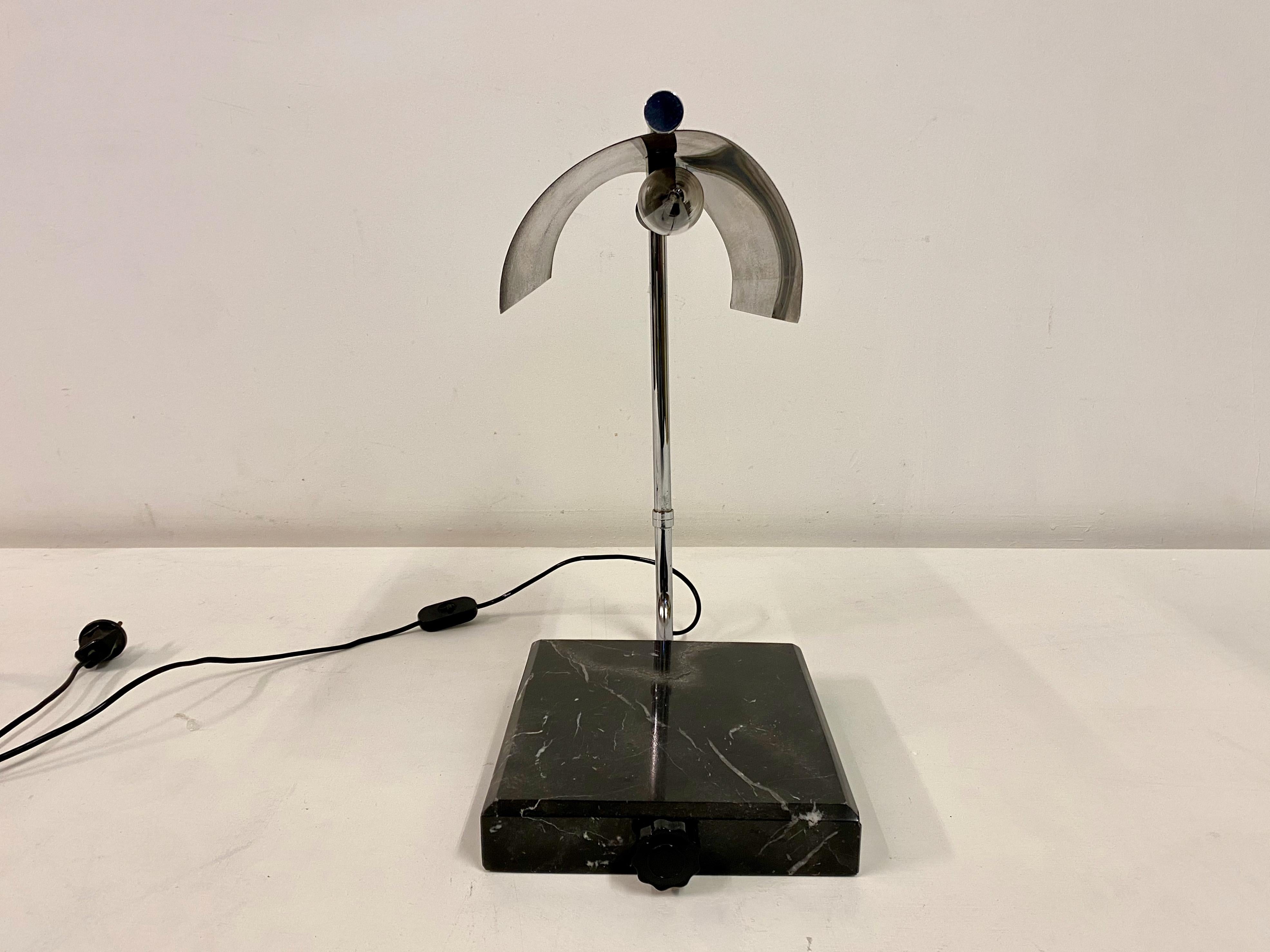 1960s Italian Desk Lamp with Marble Base For Sale 6