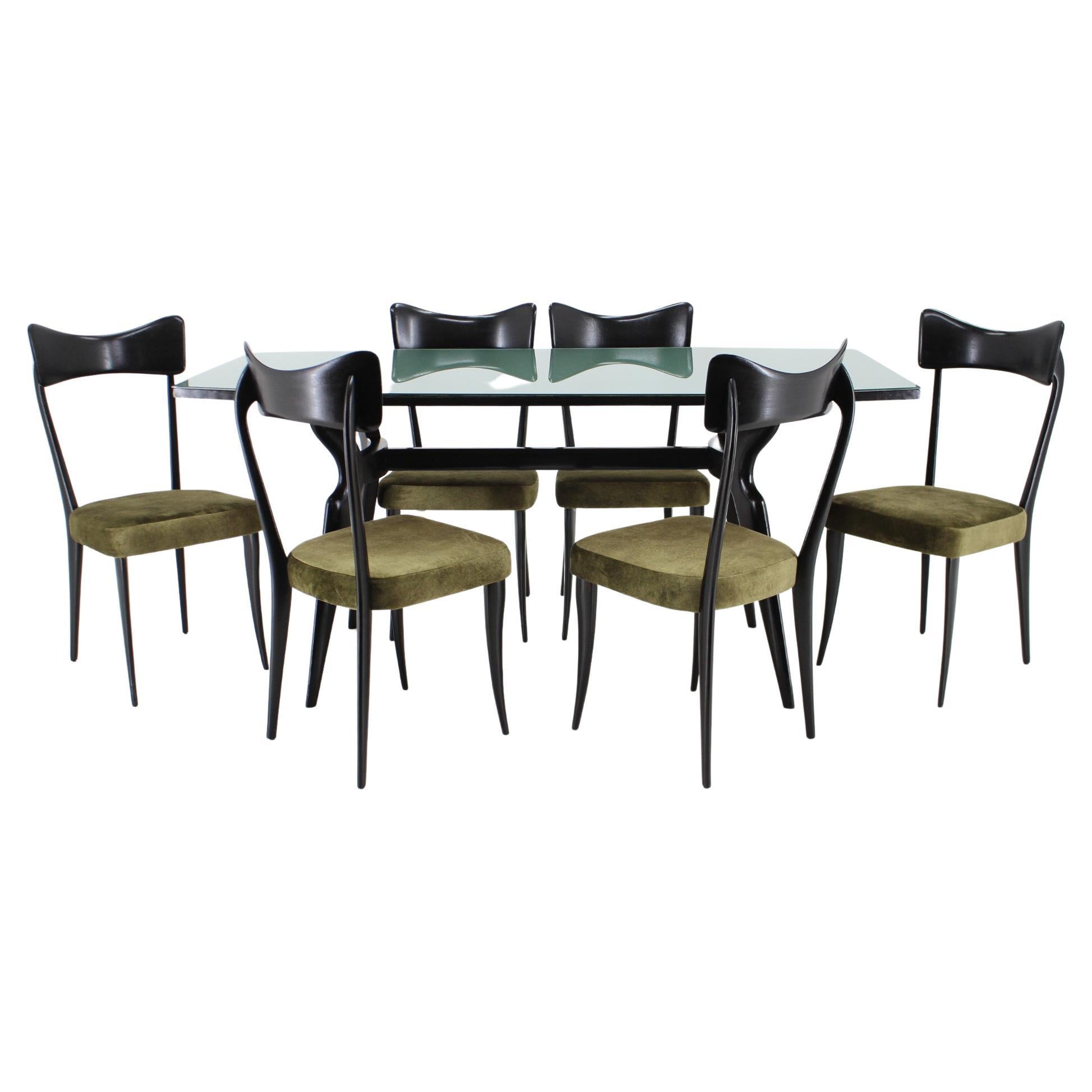 1960's Italian Dining Set in Style of Ico Parisi For Sale