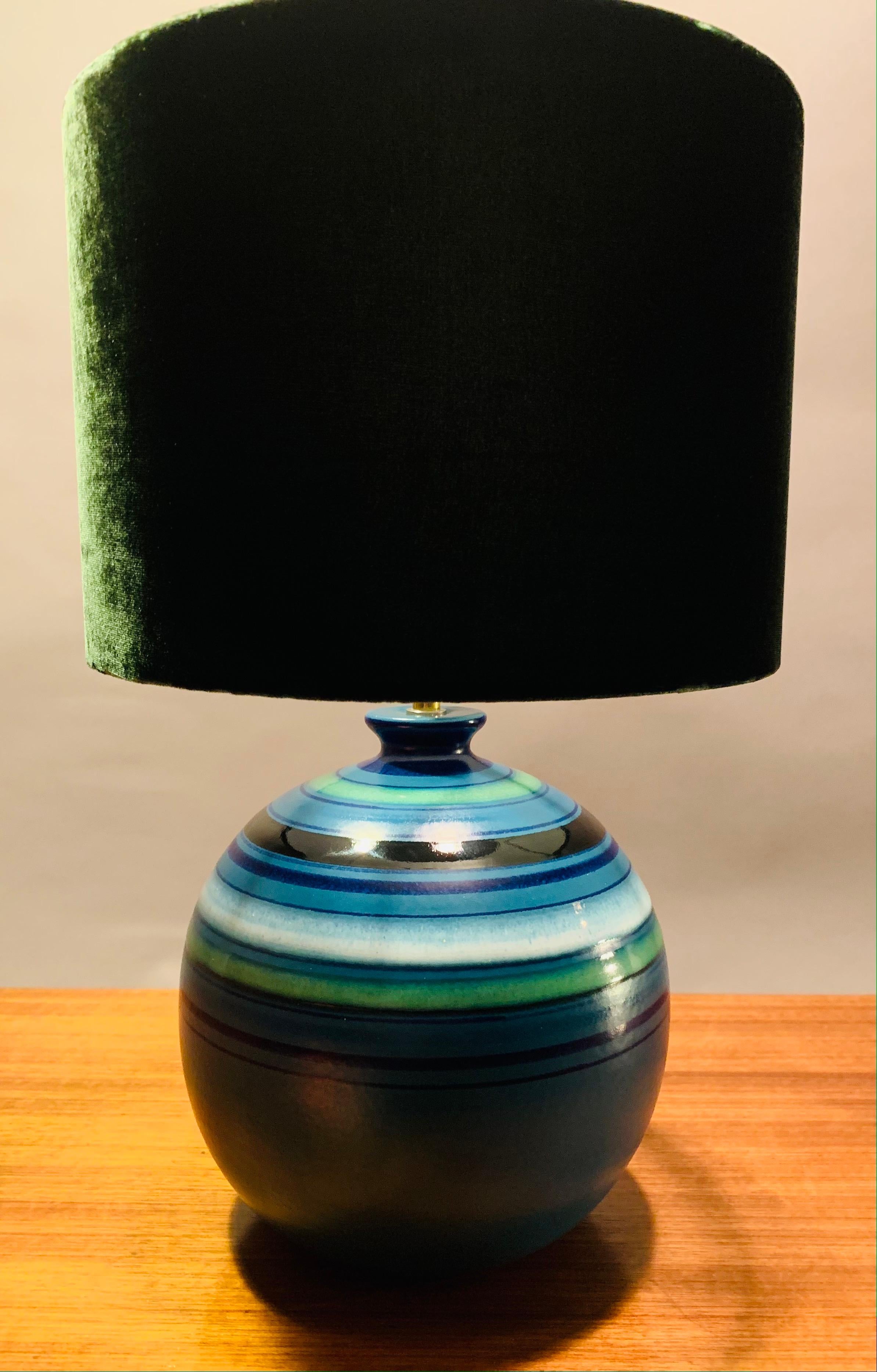 Mid-Century Modern 1960s Italian 'Fascie Colorate' Ceramic Bitossi Rosenthal Table Lamp Aldo Londi