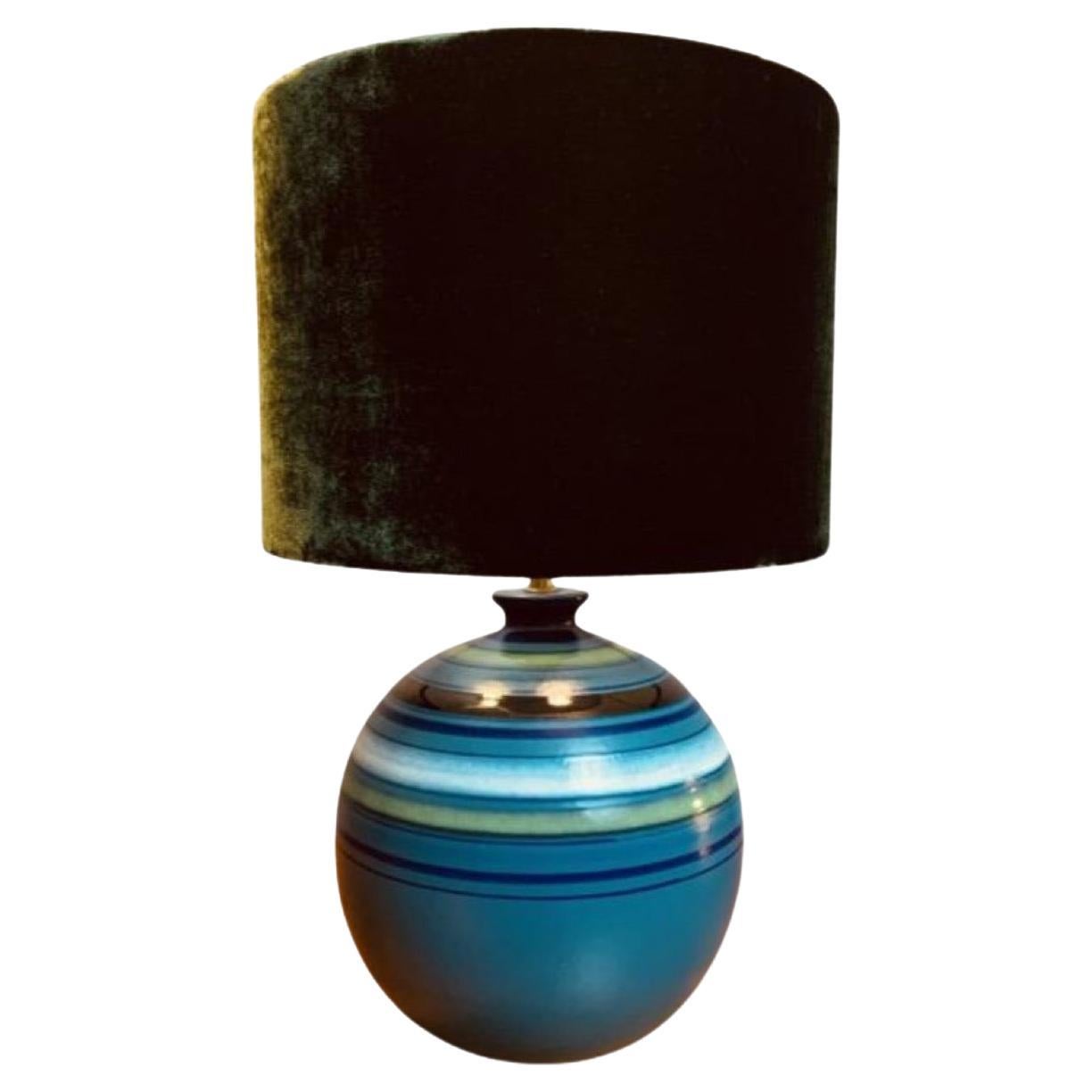 1960s Italian 'Fascie Colorate' Ceramic Bitossi Rosenthal Table Lamp Aldo Londi
