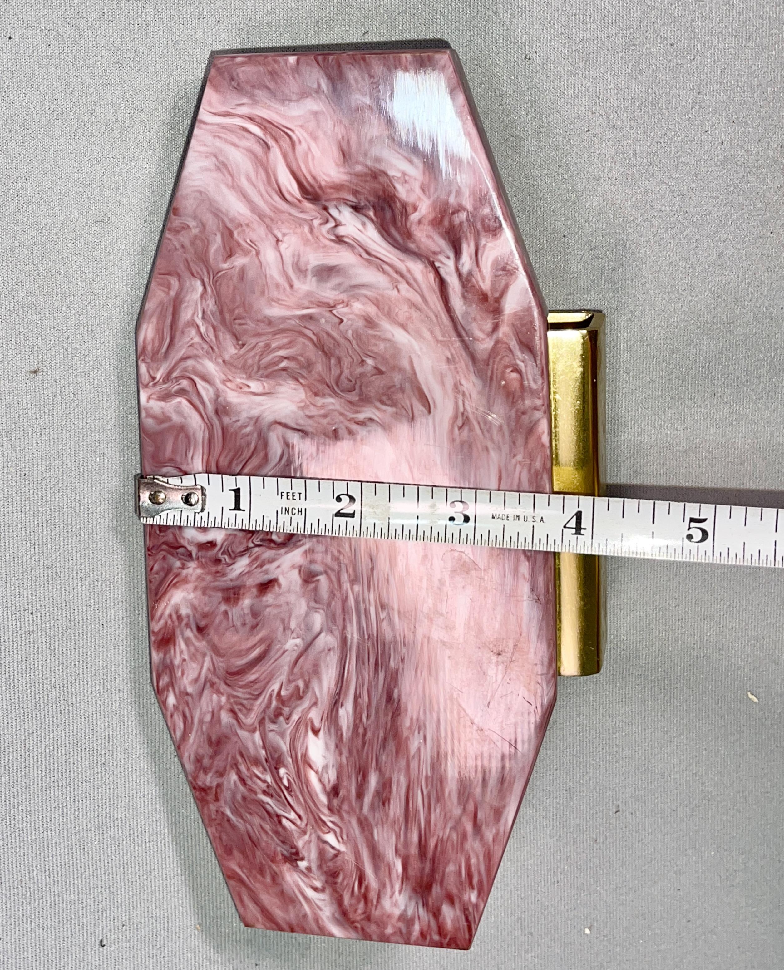 Aluminium Pull de porte italien en faux marbre des années 1960 en vente