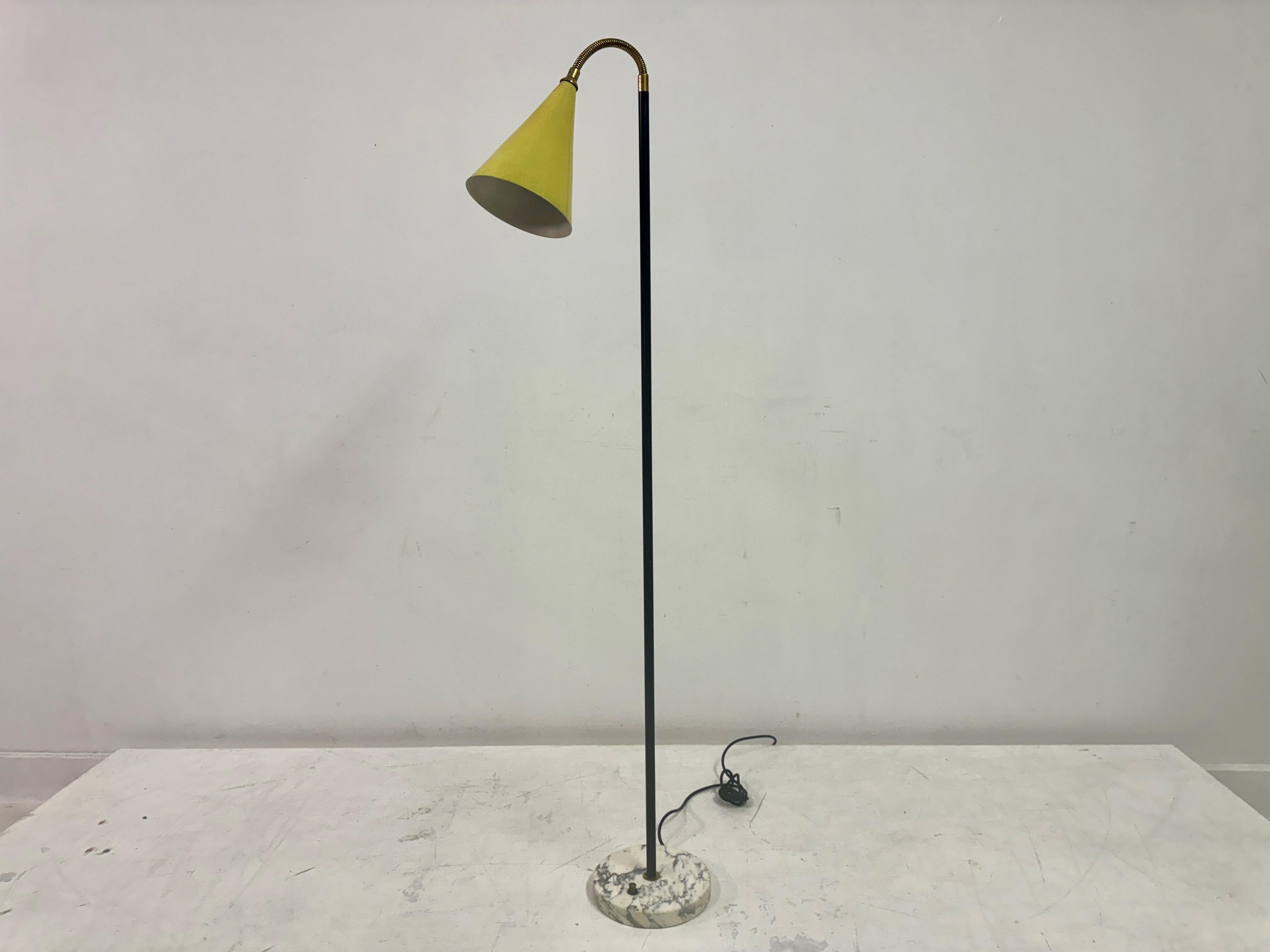 1960s Italian Floor Lamp with Marble Base For Sale 7