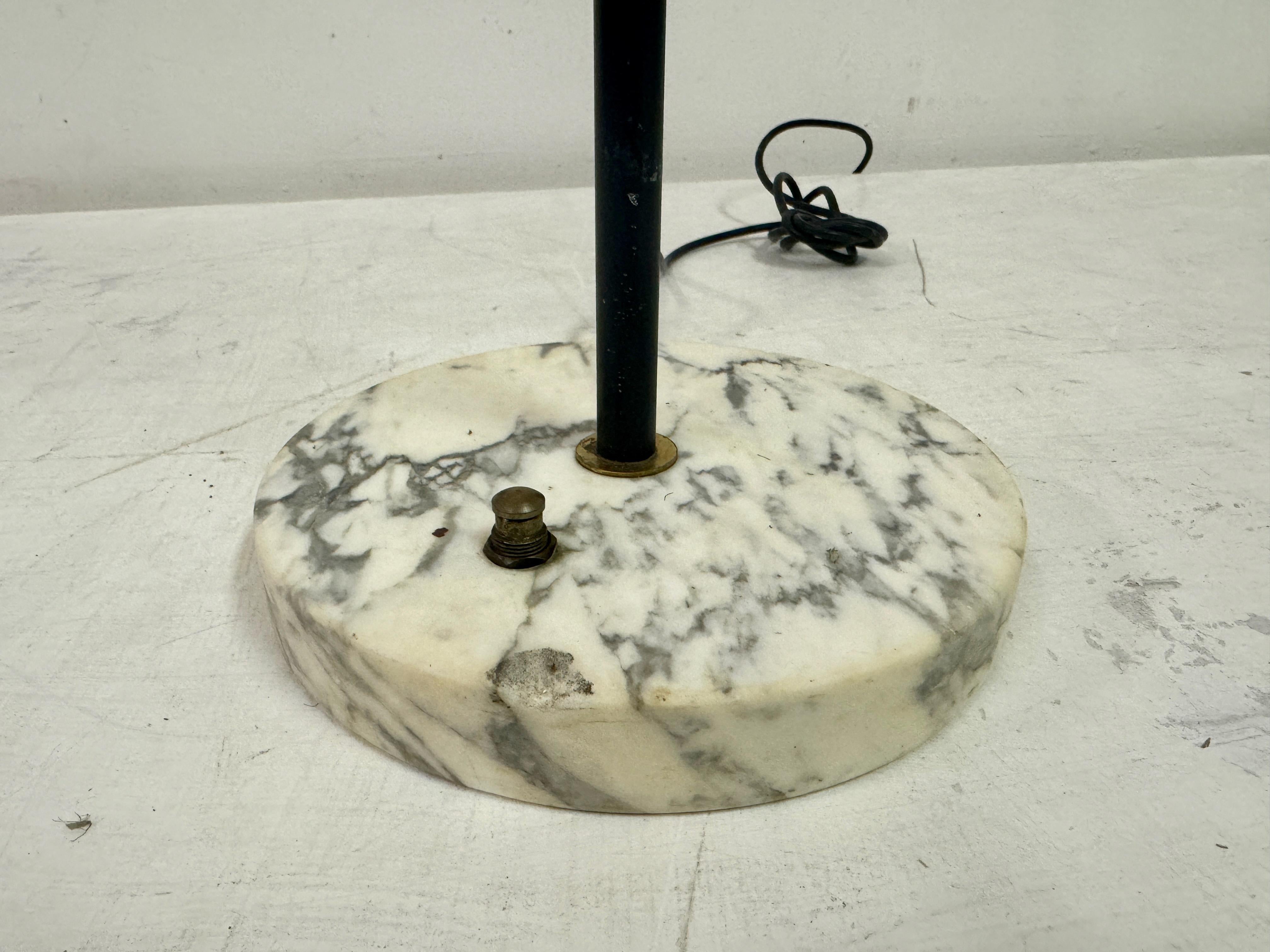 1960s Italian Floor Lamp with Marble Base For Sale 8