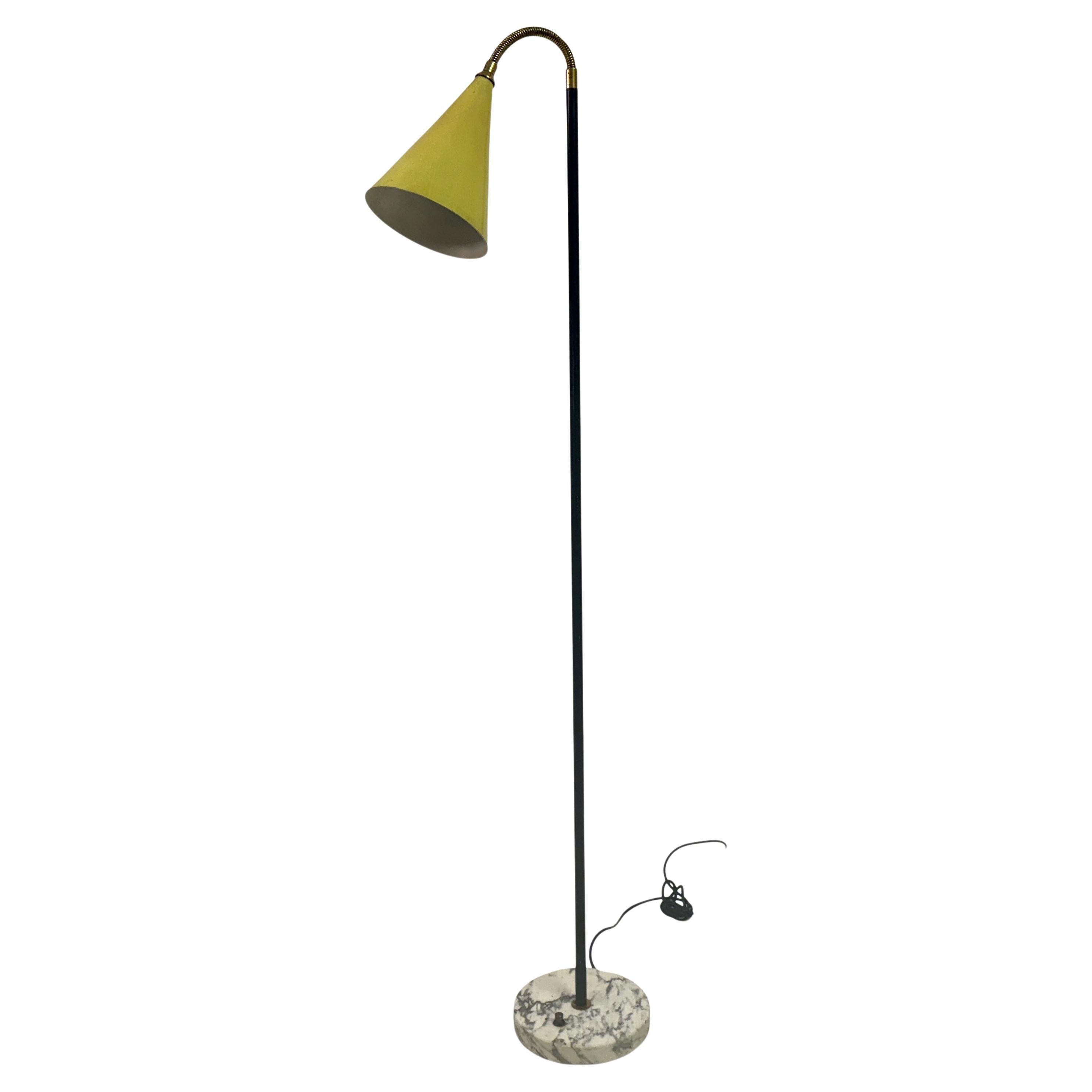 1960s Italian Floor Lamp with Marble Base For Sale