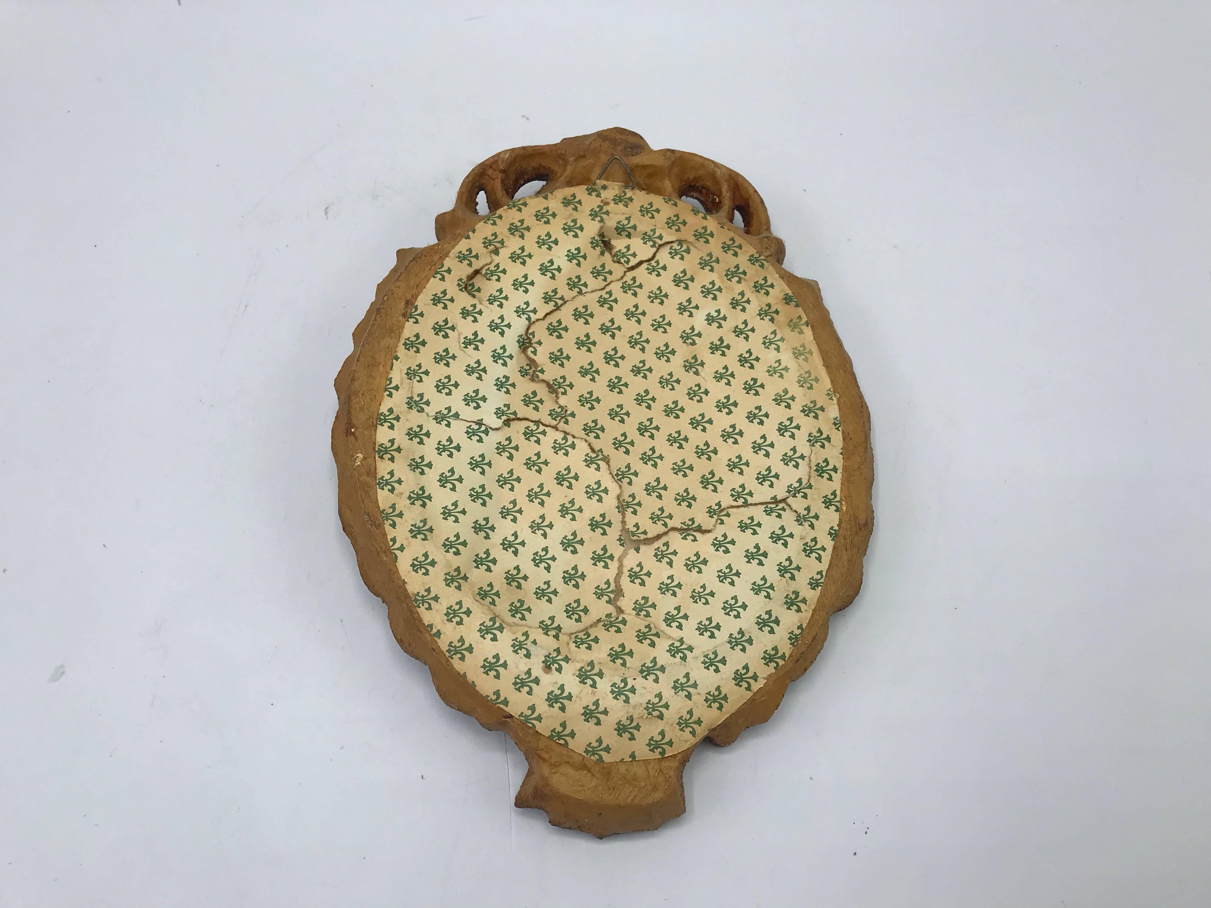 1960s Italian Florentine Oval Gilded Mirror 1