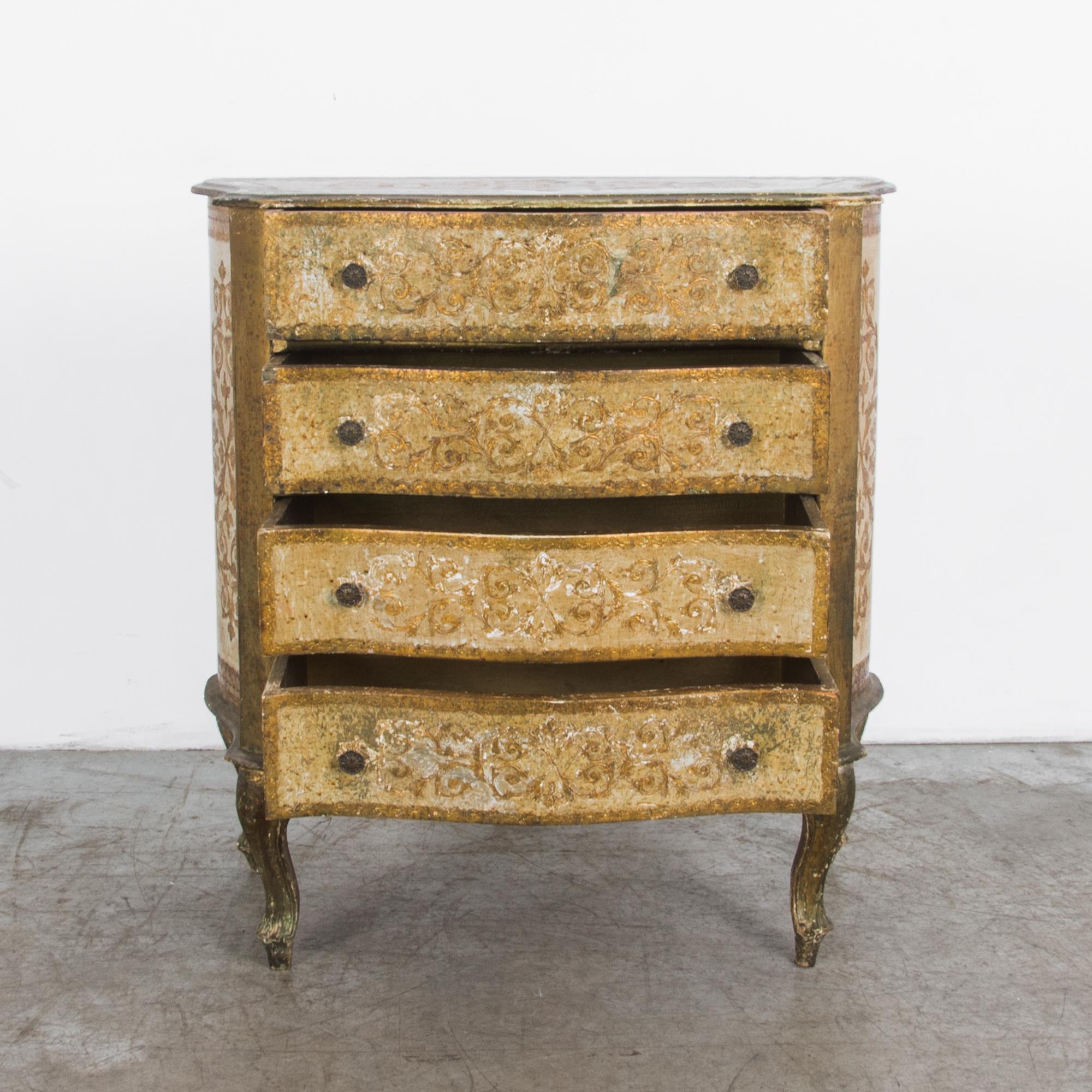 Rococo 1960s Italian Gilded Chest of Drawers