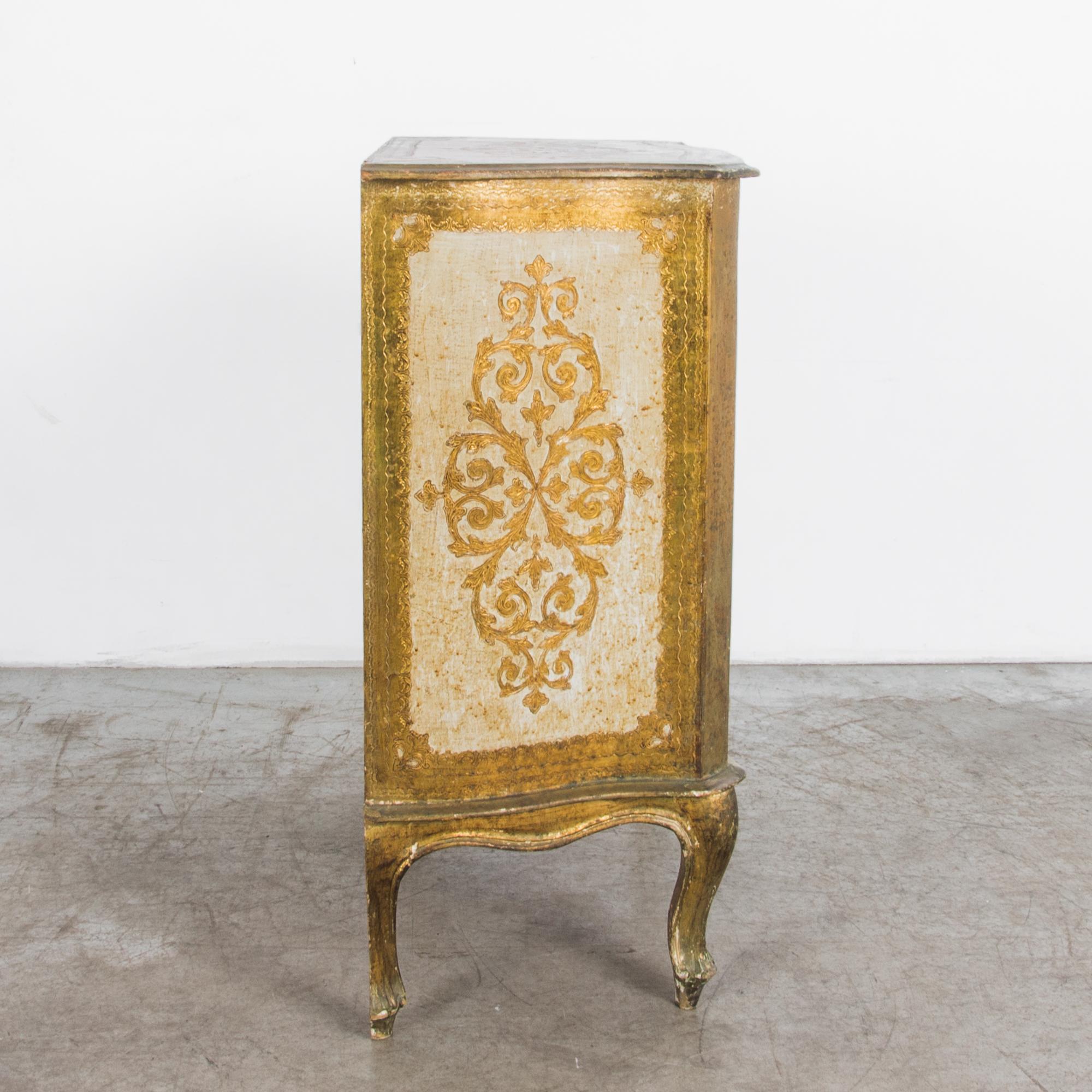 Mid-20th Century 1960s Italian Gilded Chest of Drawers