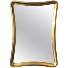 1960s Italian Gilt Inverted Deep Framed Mirror